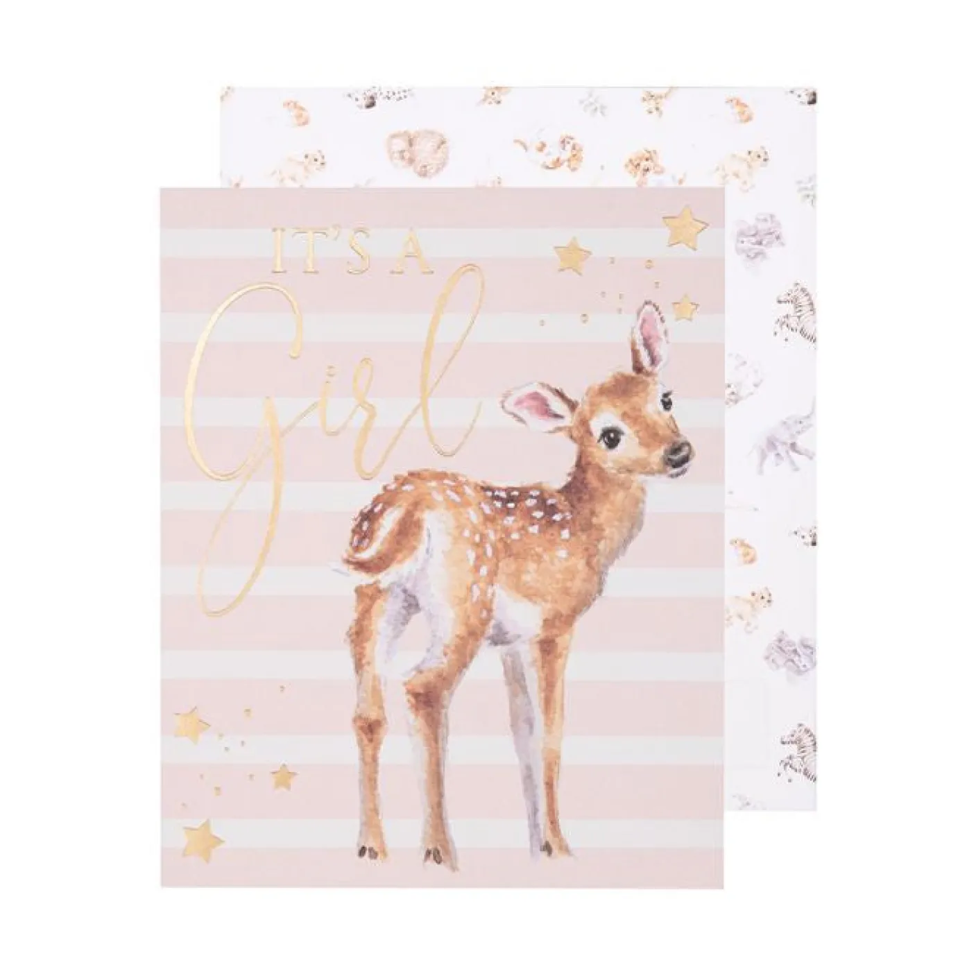 Loved Deerly - It's a Girl Greetings Card
