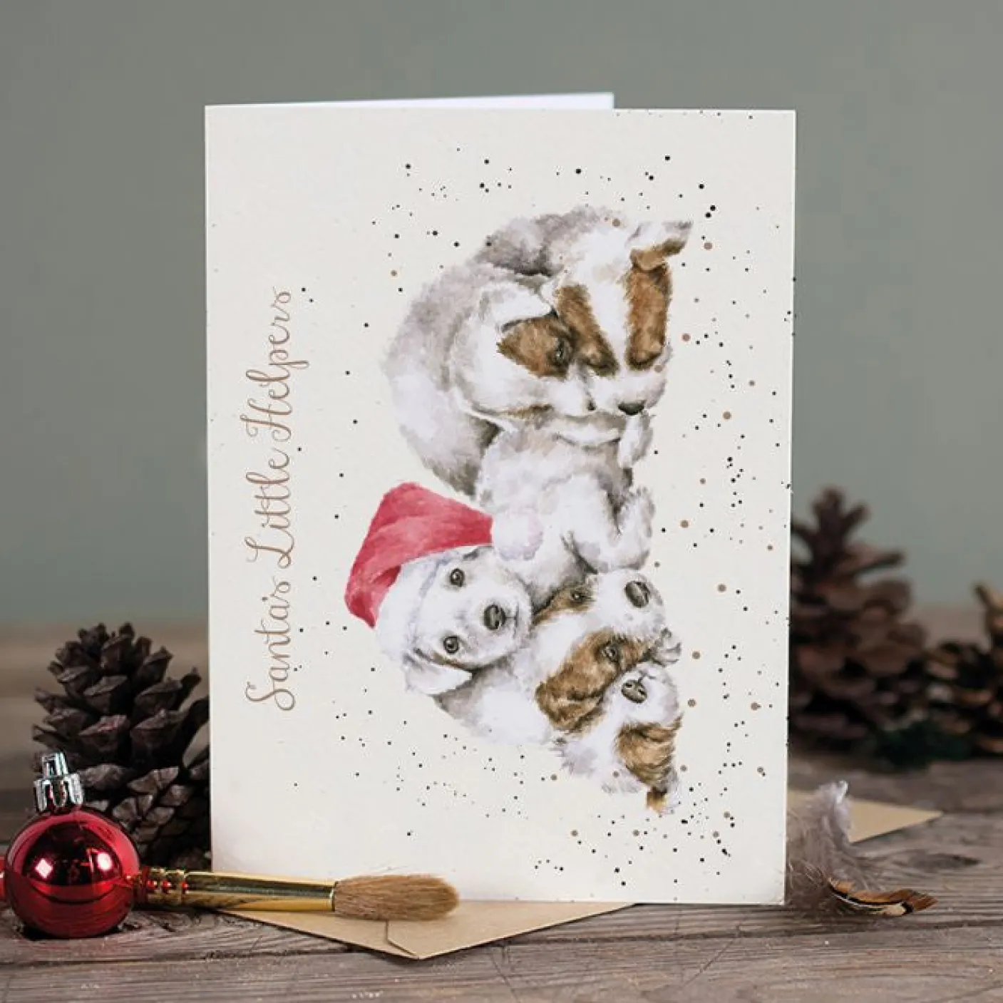 'Santa's Little Helpers' Christmas Greetings Card