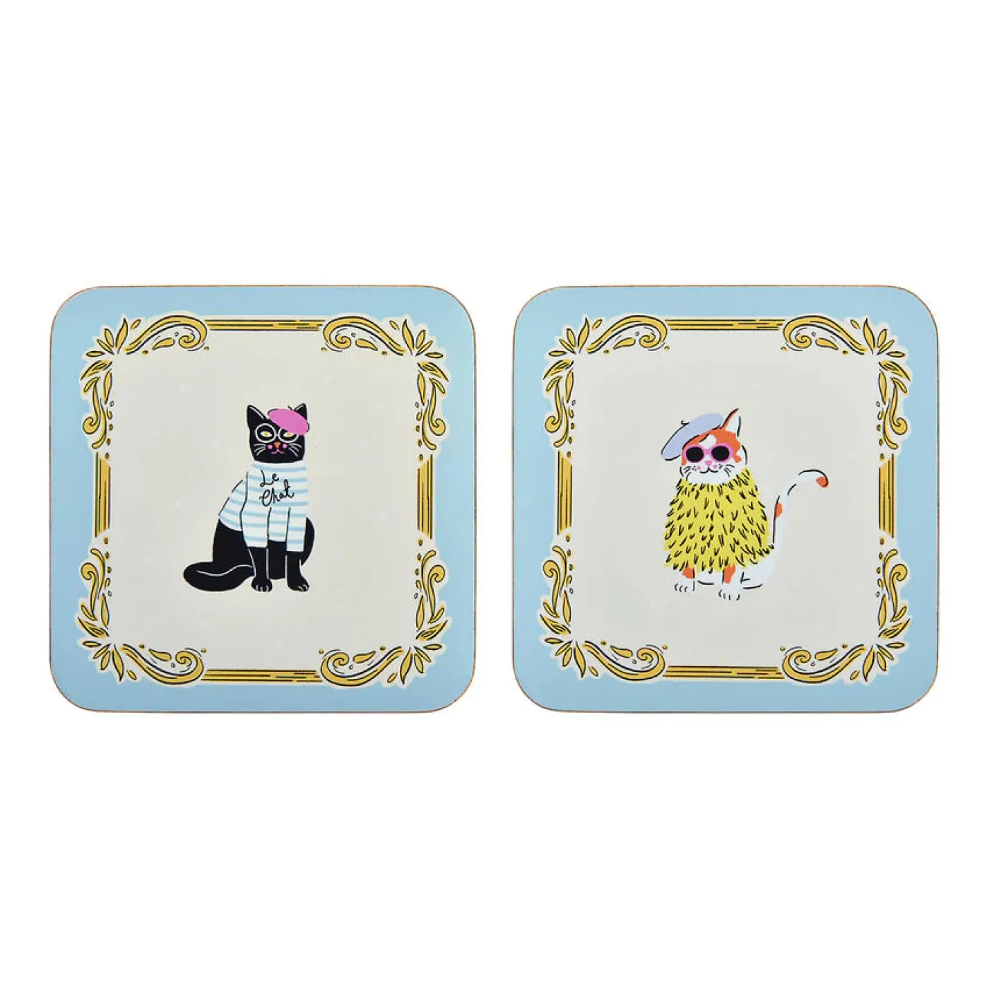 Cool Cats Coasters - Set of 4