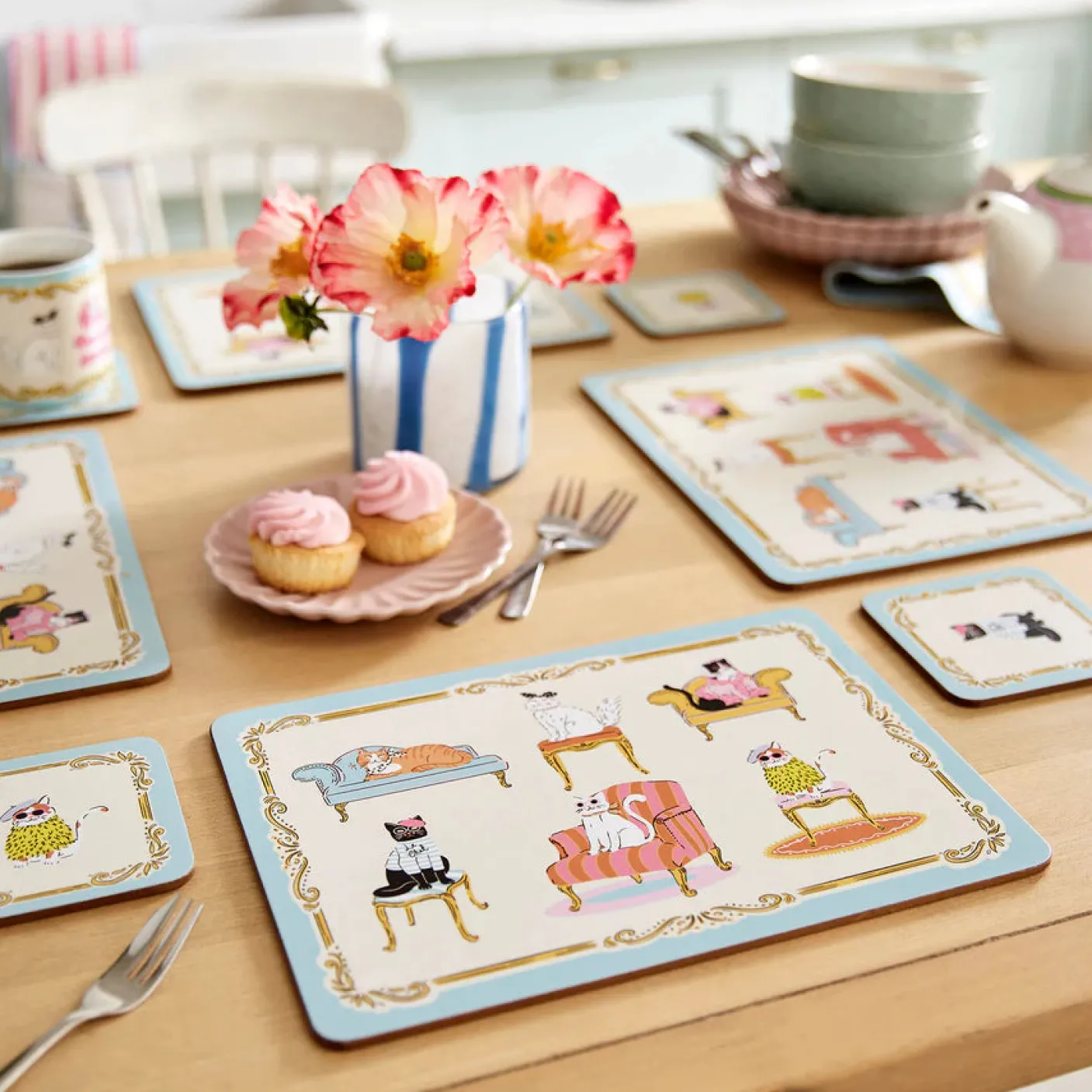 Cool Cats Coasters - Set of 4