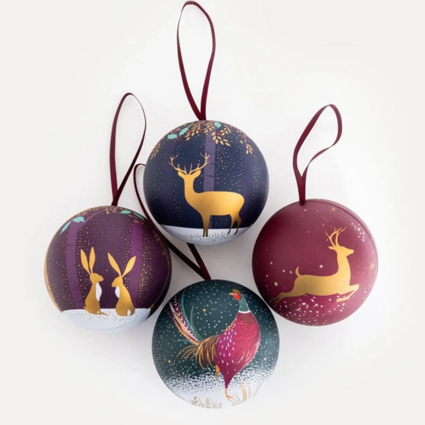 Sara Miller Christmas Tin Baubles