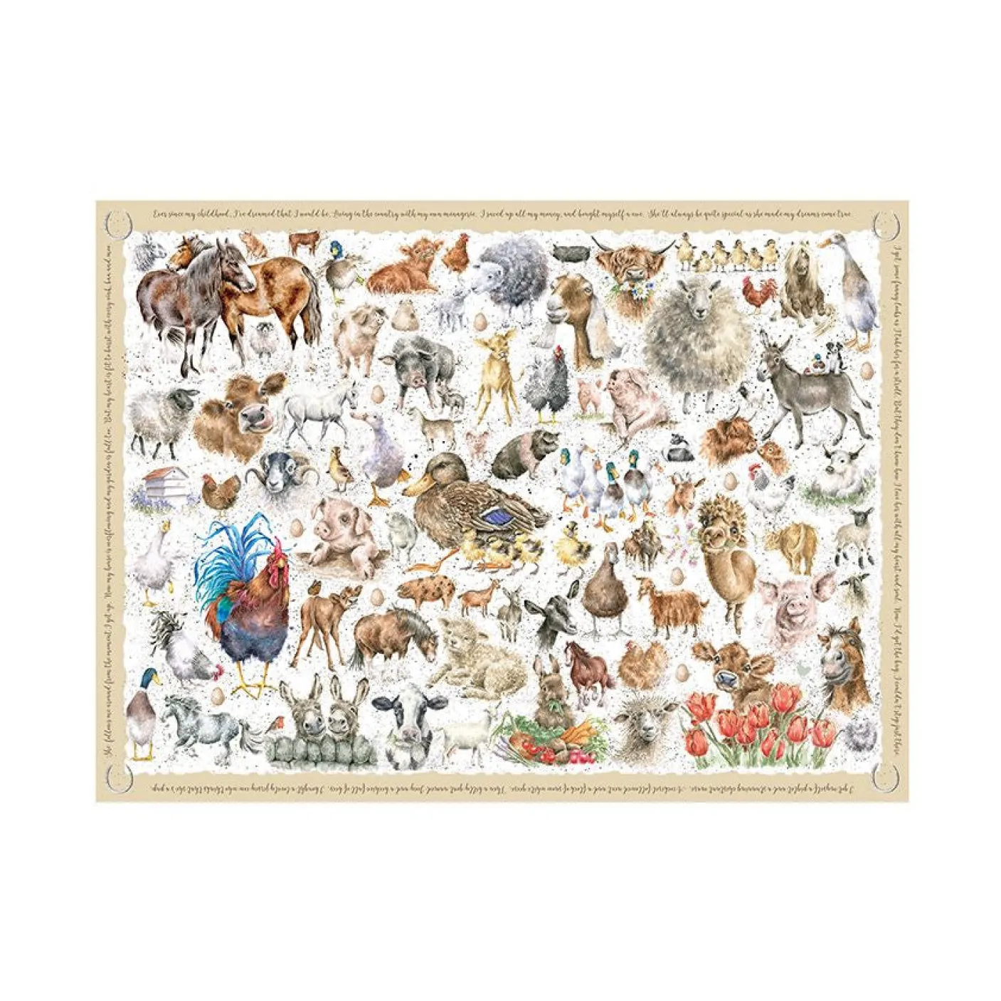'Farmyard Friends' Jigsaw Puzzle by Wrendale Designs