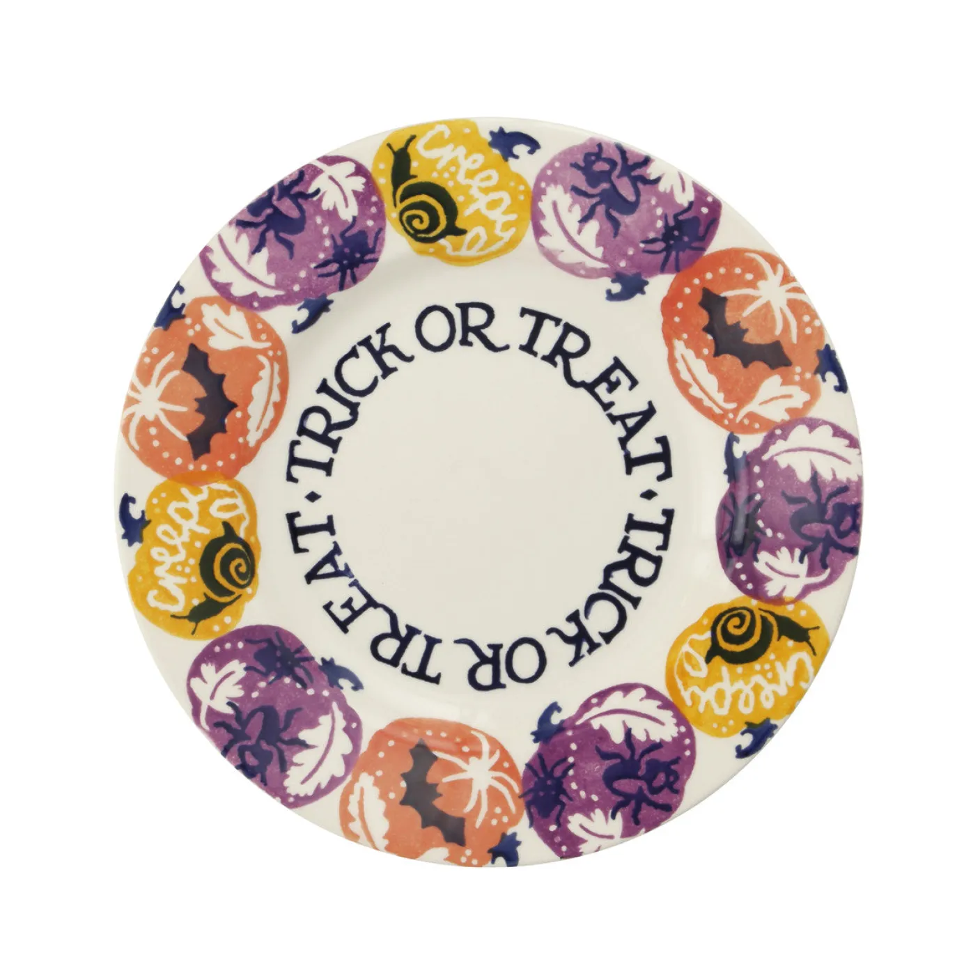 Halloween Pumpkins Trick or Treat 8 1/2 Plate