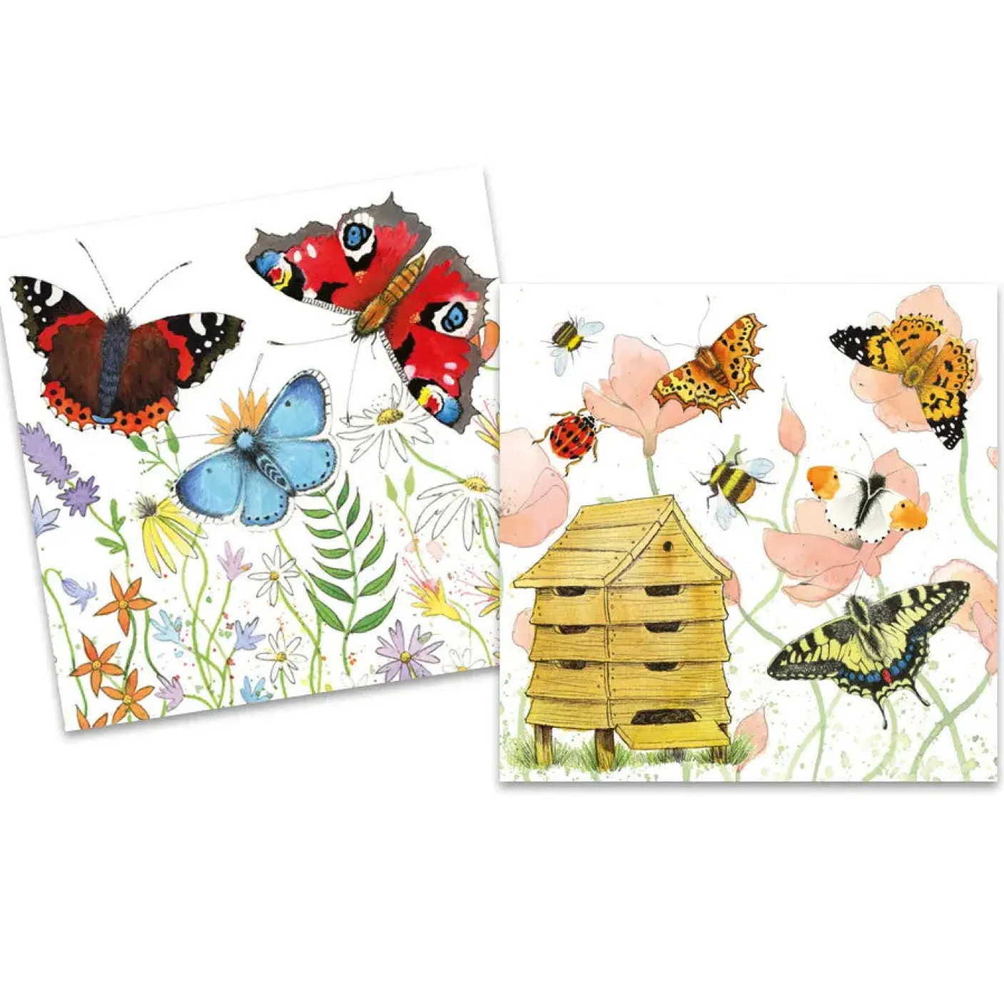 Butterflies pack of 10 Mini Notecards