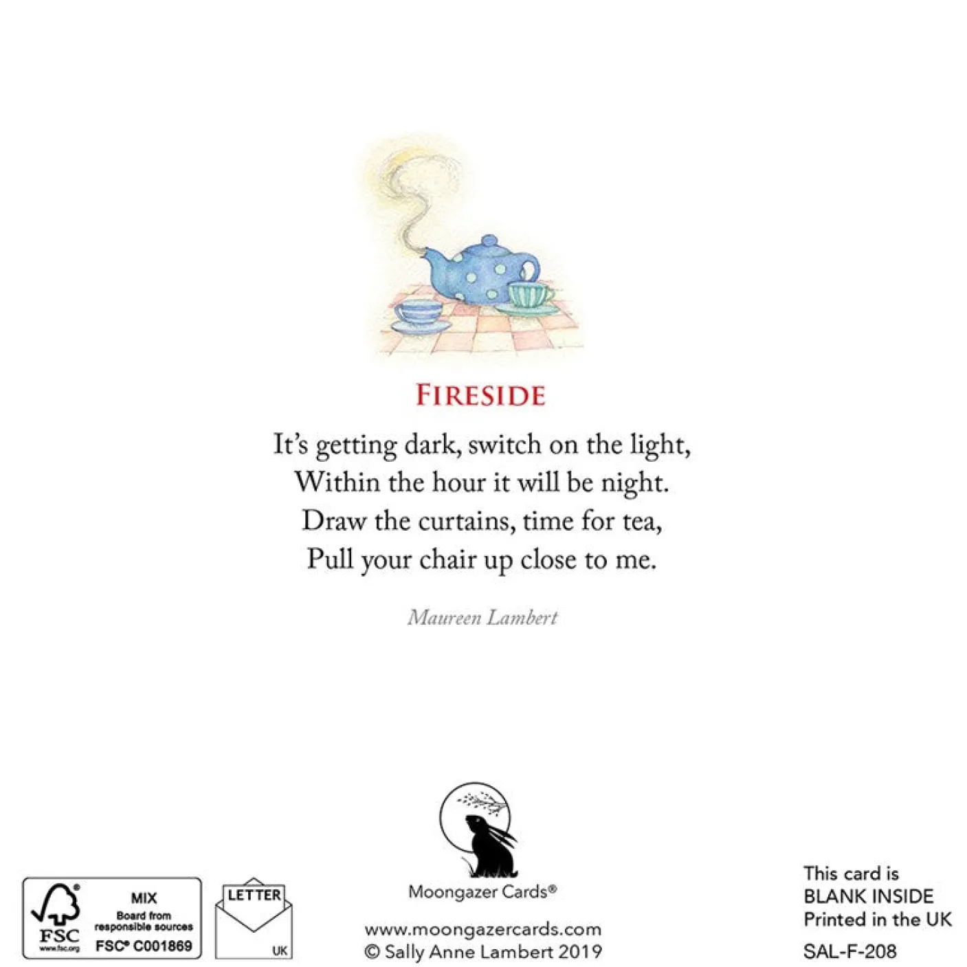 The Fireside at Christmas Greeting Card