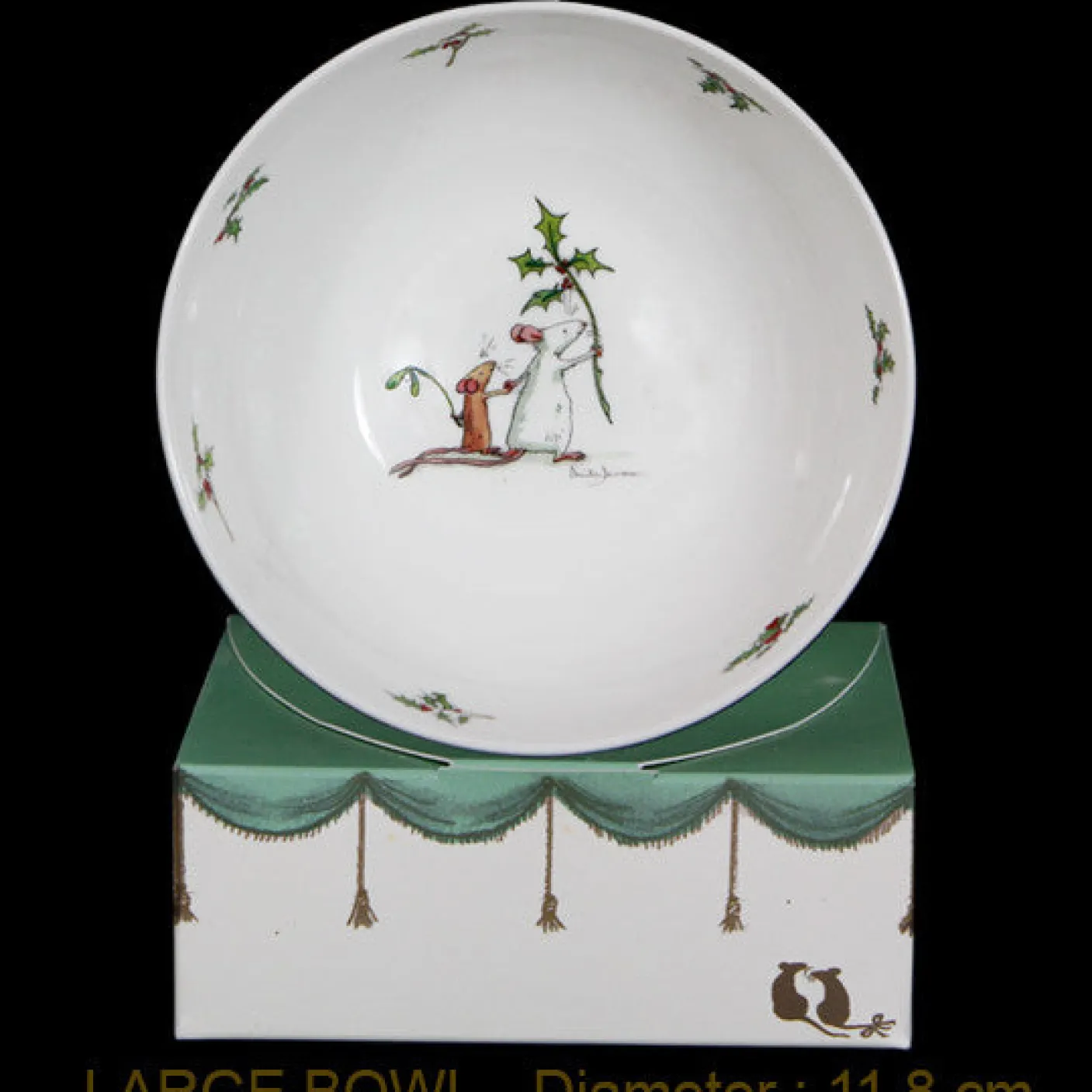 Here He Comes Christmas Bone China Medium Bowl