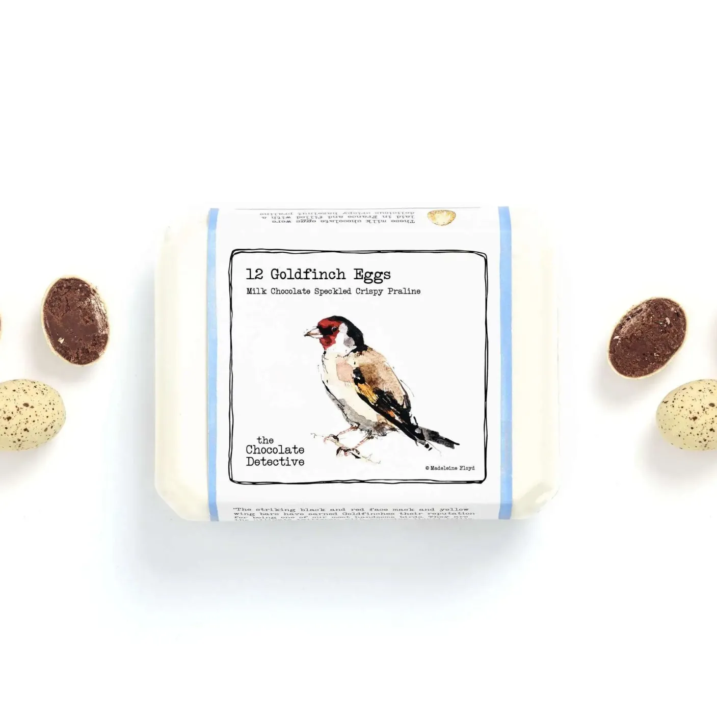 12 Gold Finch Eggs by The Chocolate Detective