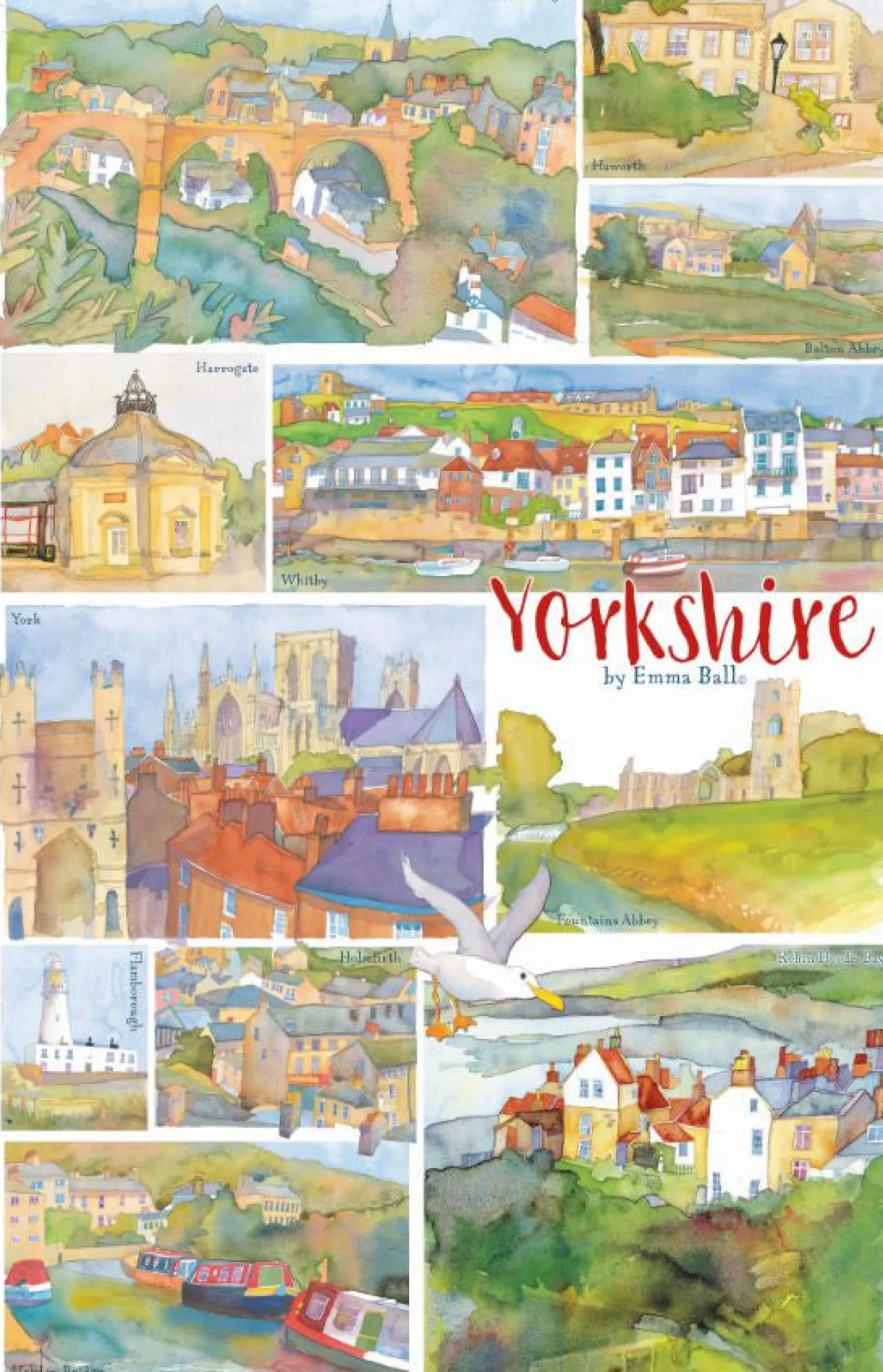 Yorkshire by Emma Ball Tea Towel