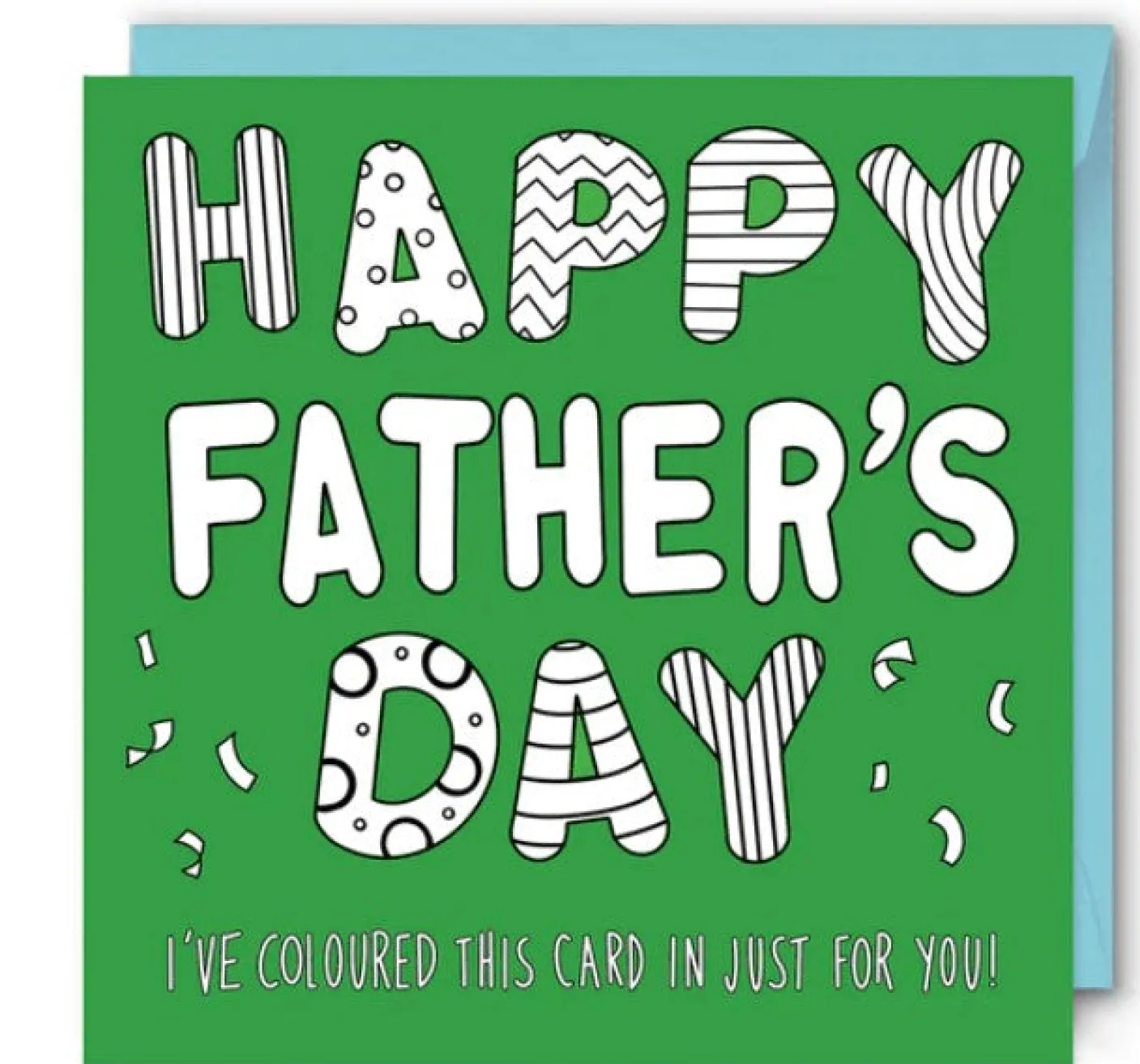 Colouring In "Happy Father's Day" Card