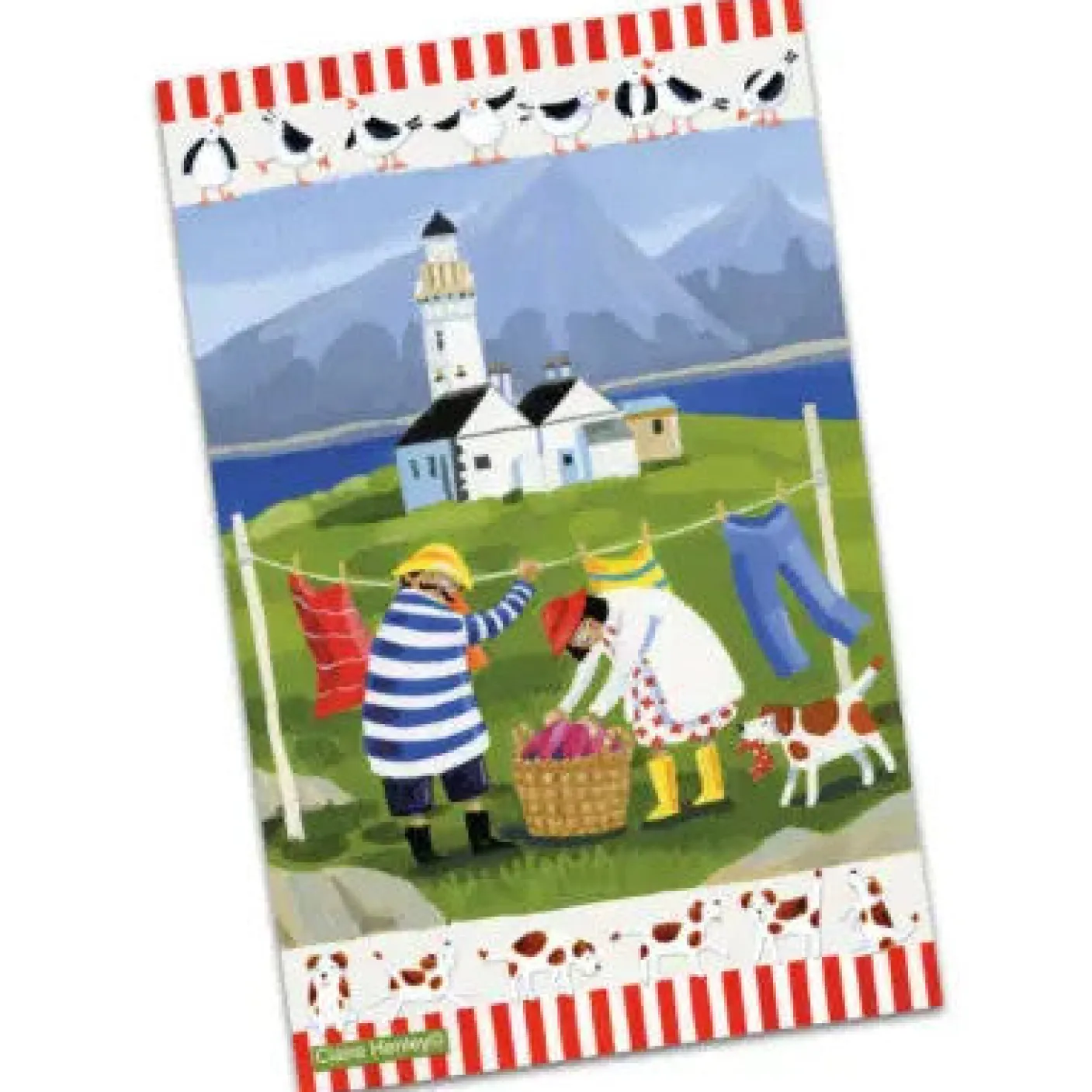 Windy Washing Day  Tea Towel