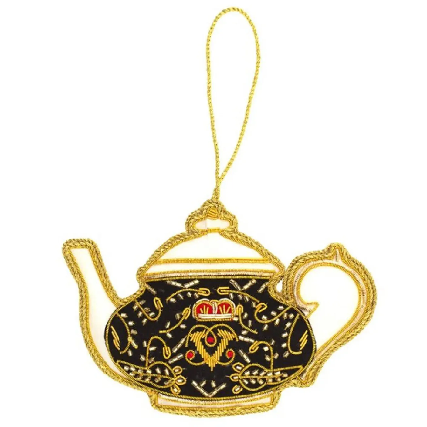 Black Royal Teapot Decoration by Tinker Tailor London