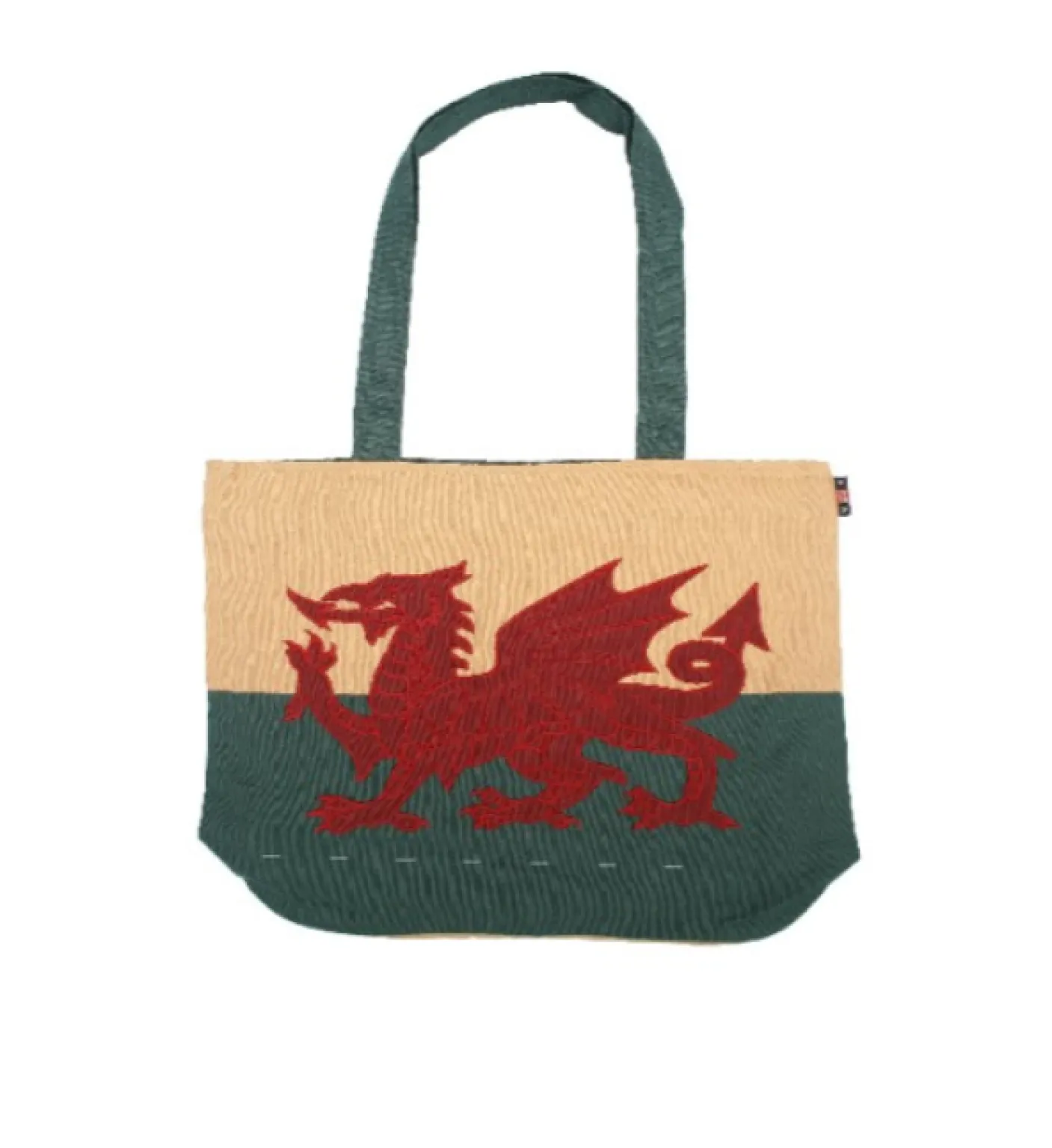 Welsh Dragon Vintage Zipped Tote Bag