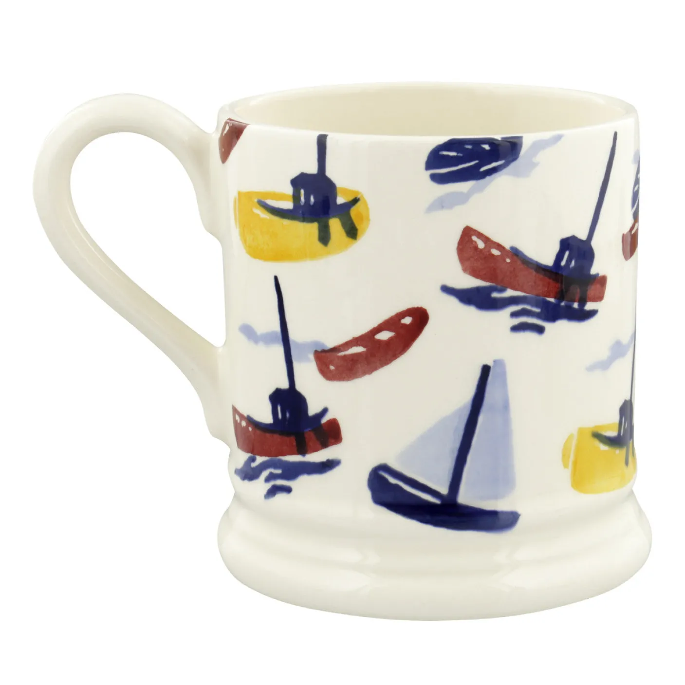 Shoreline Scattered Boats 1/2 Pint Mug