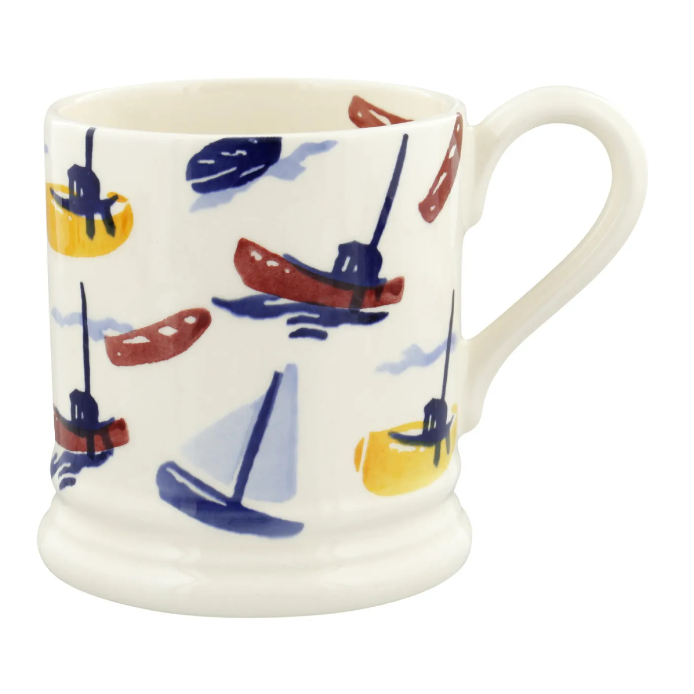 Shoreline Scattered Boats 1/2 Pint Mug