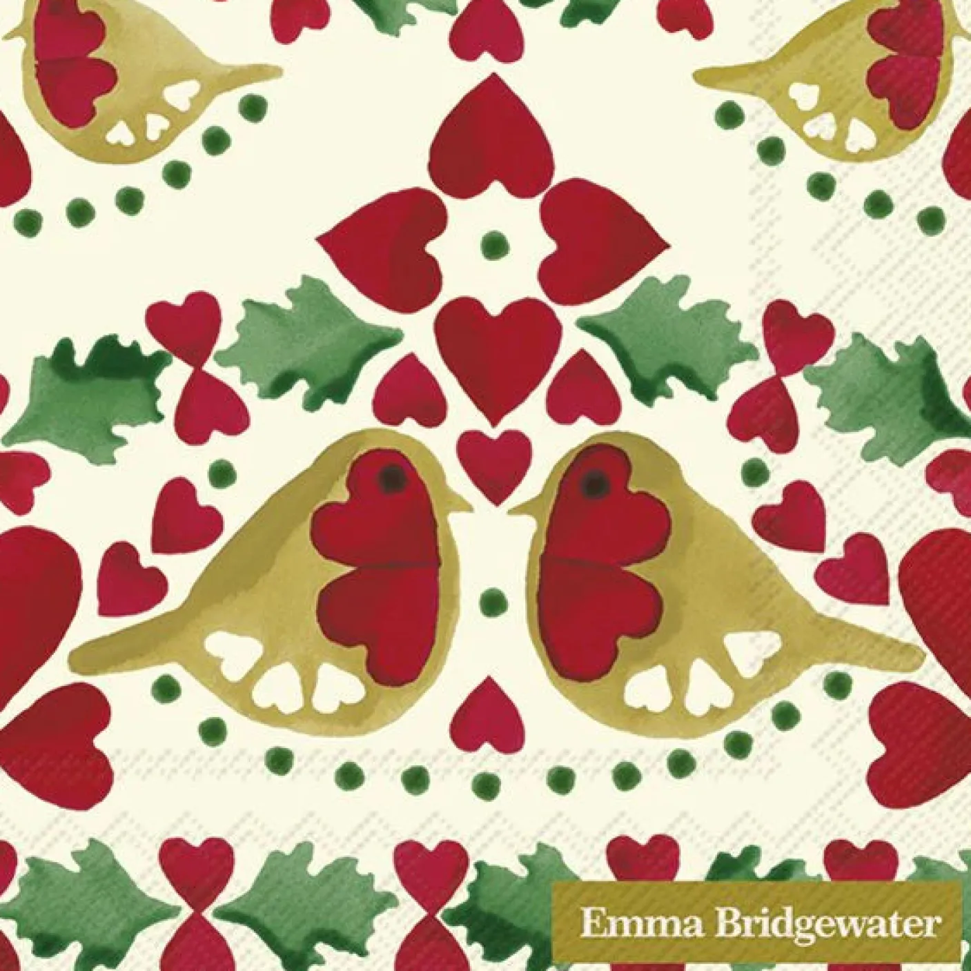 Christmas Joy Robin Cream Paper Napkins