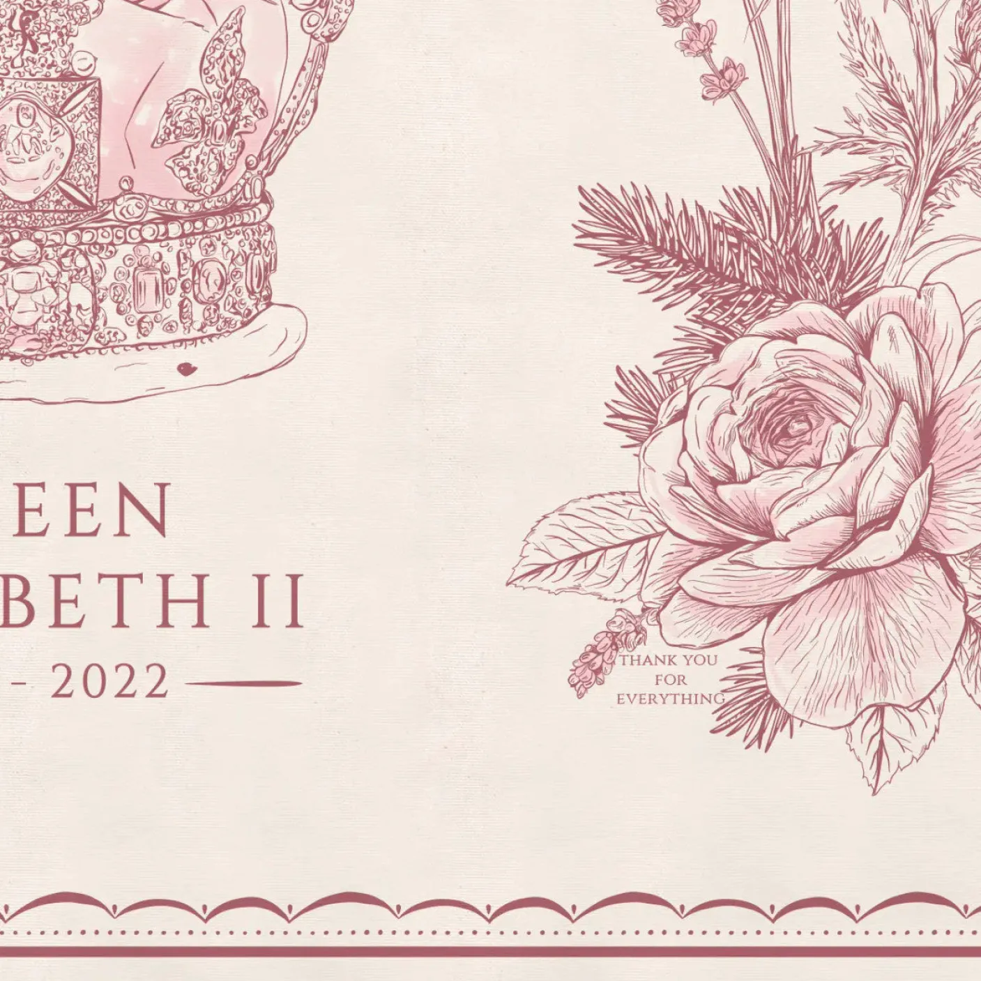 Queen Elizabeth II Commemorative Tea Towel