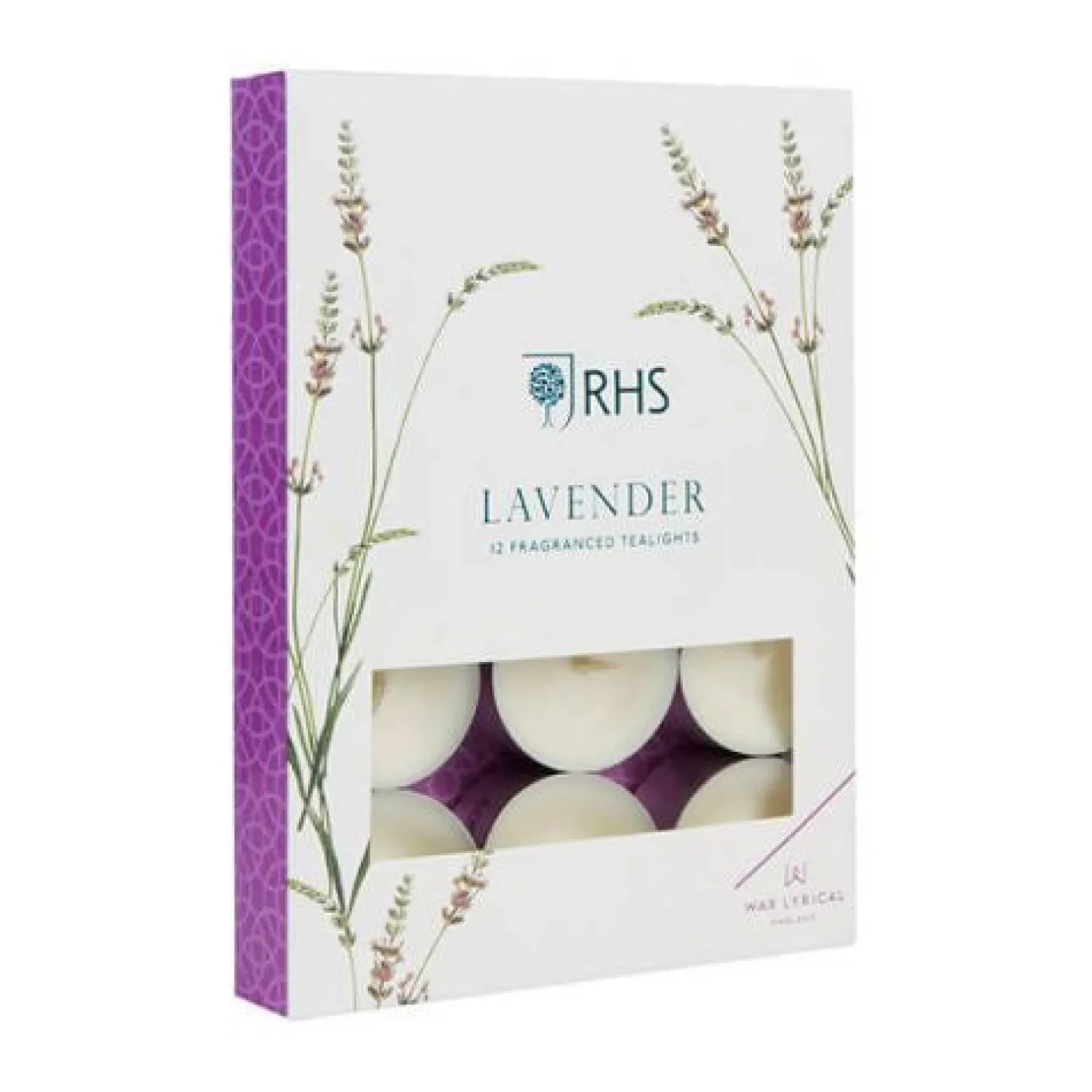 RHS Fragrant Garden Lavender Tealights - Pack of 12