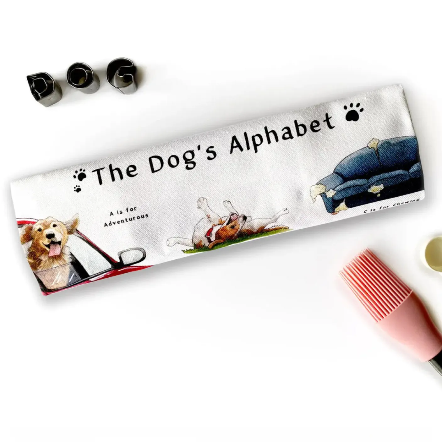 The Dog's Alphabet Tea Towel