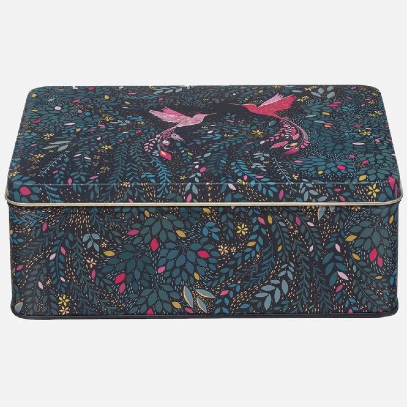 Hummingbird Paradise Deep Rectangular Tin