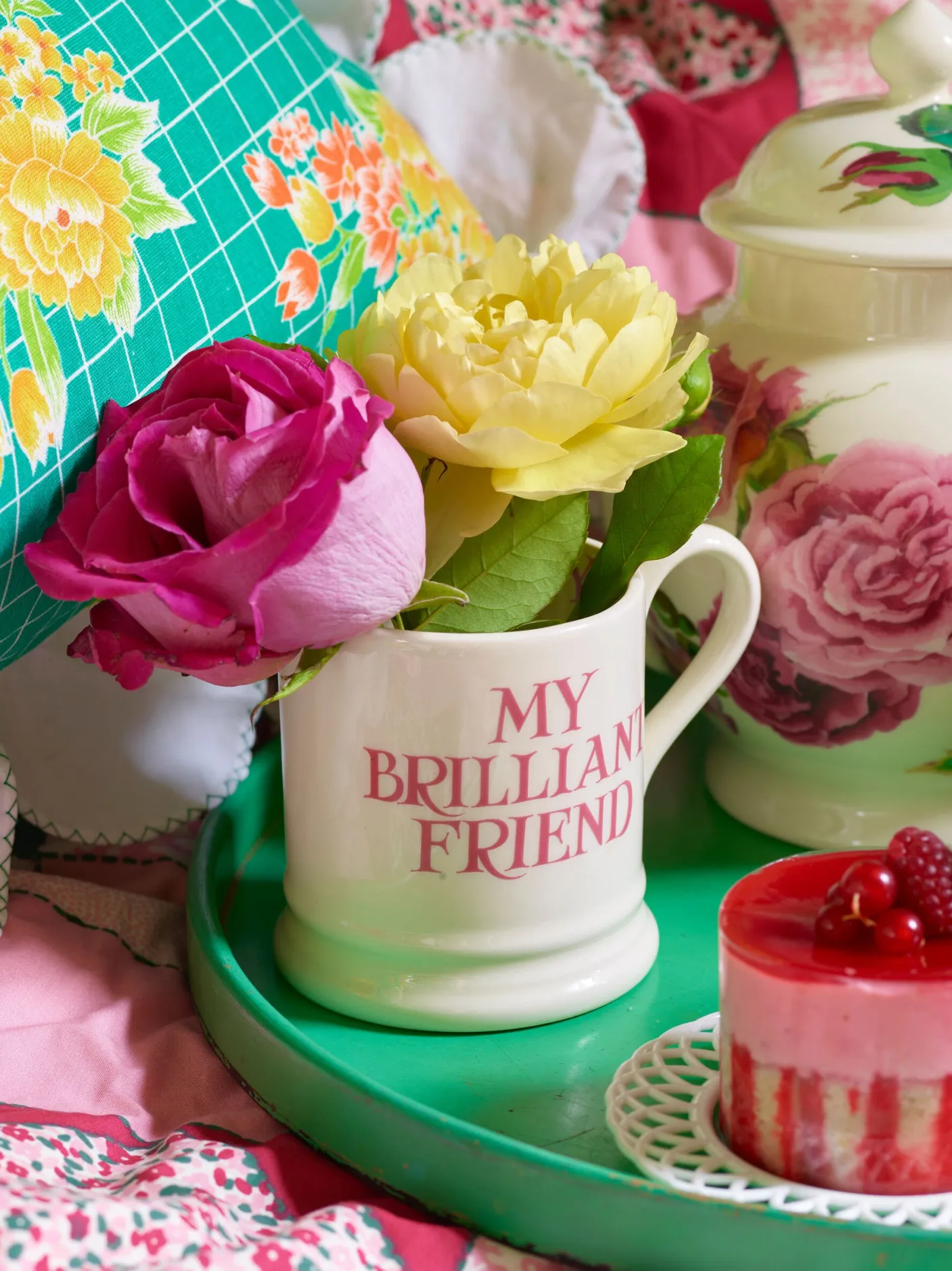 Pink Toast My Brilliant Friend 1/2 Pint Mug