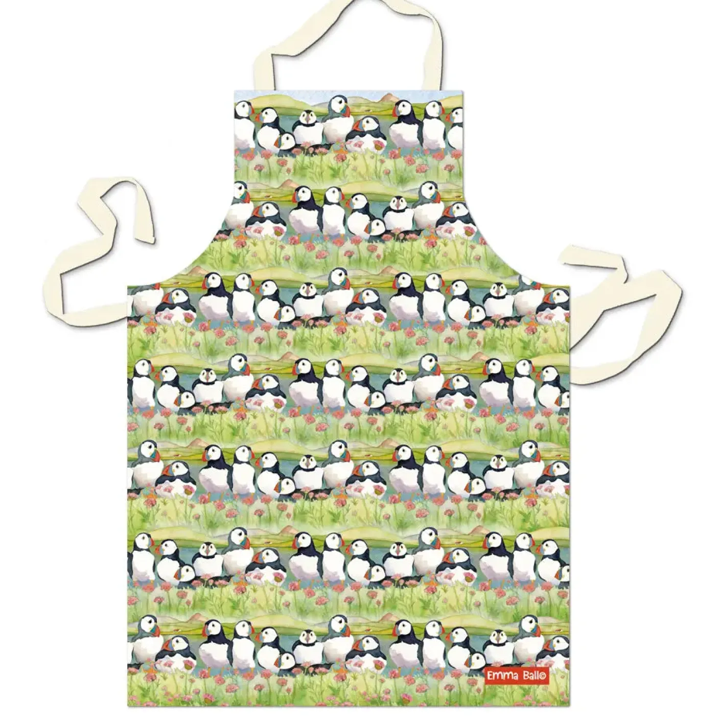 Sea Thrift Puffins Cotton Apron