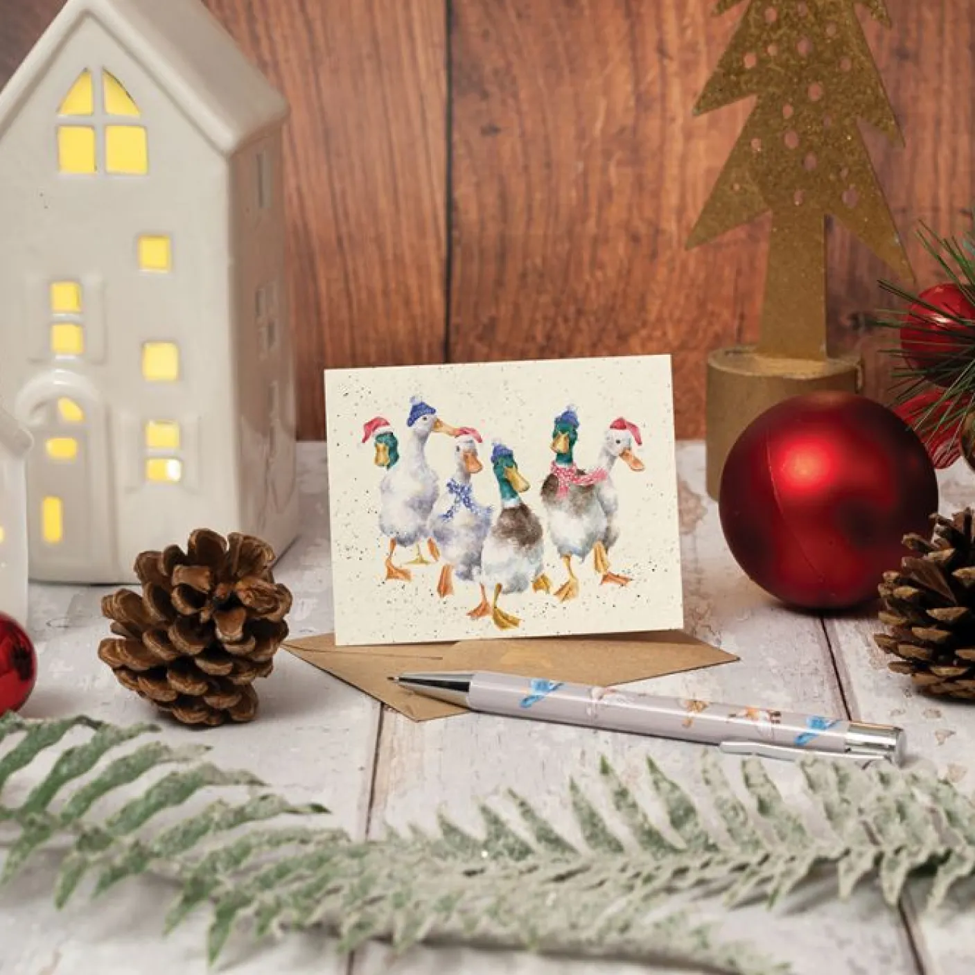 'All Wrapped Up' Duck Gift Enclosure Card