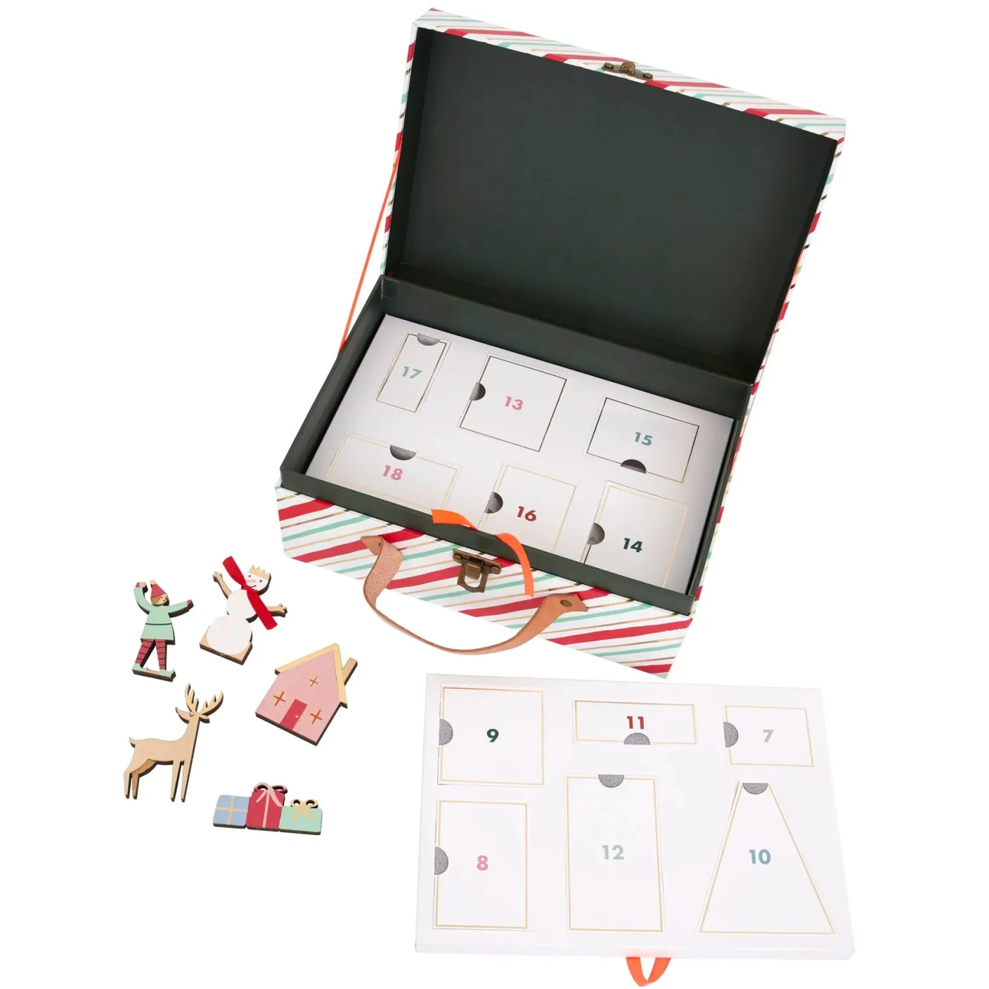 Festive Village Wooden Advent Calendar