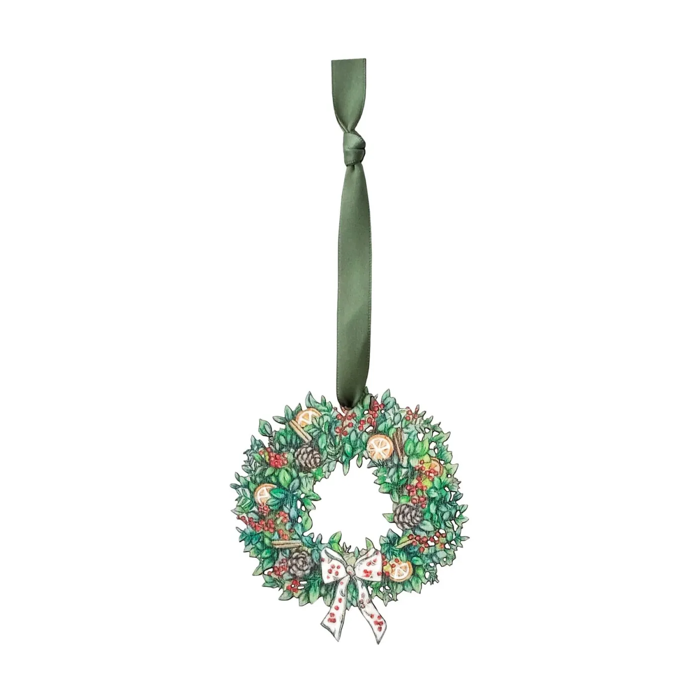 Wreath Wooden Christmas Decoration