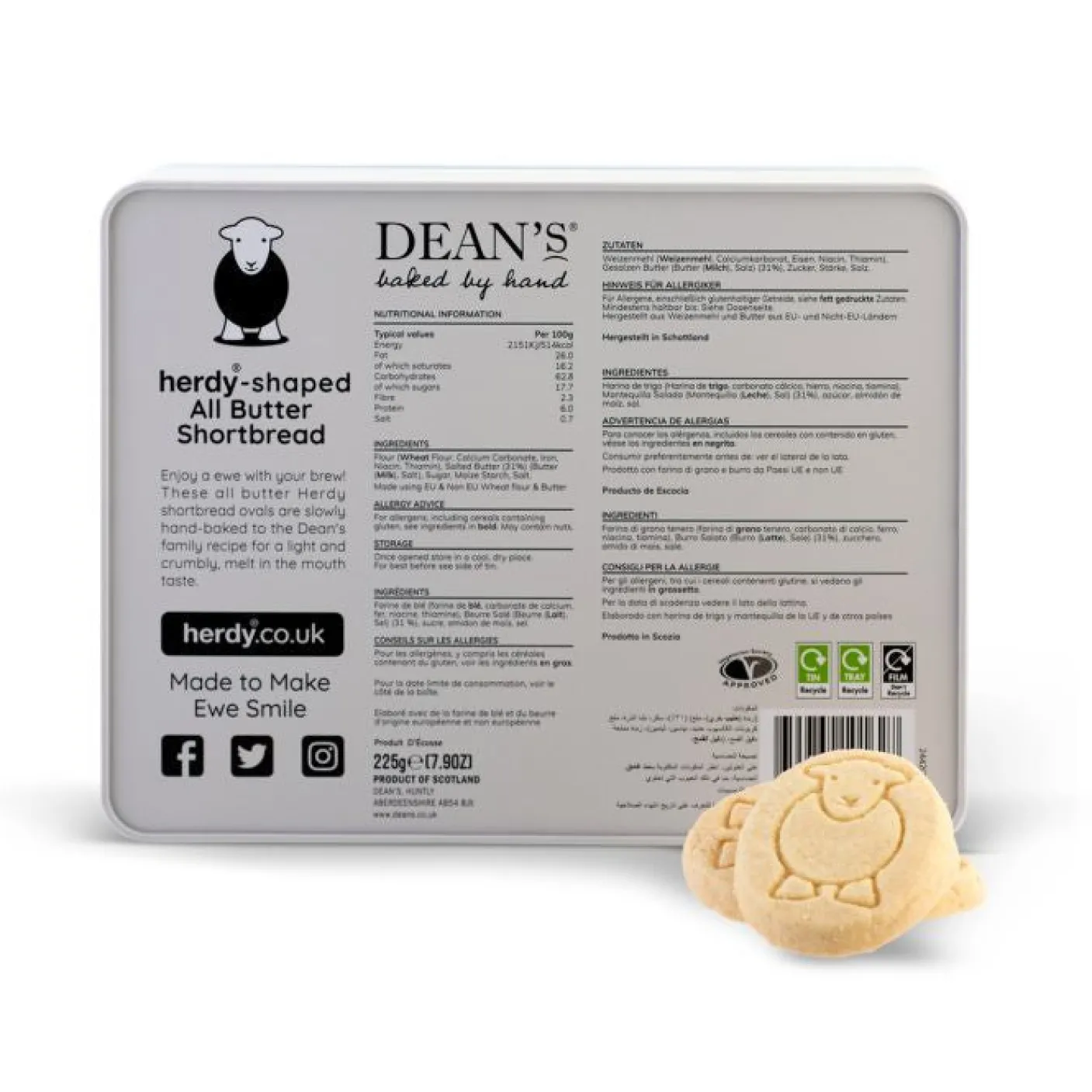 Herdy Shortbread Tin - Baking