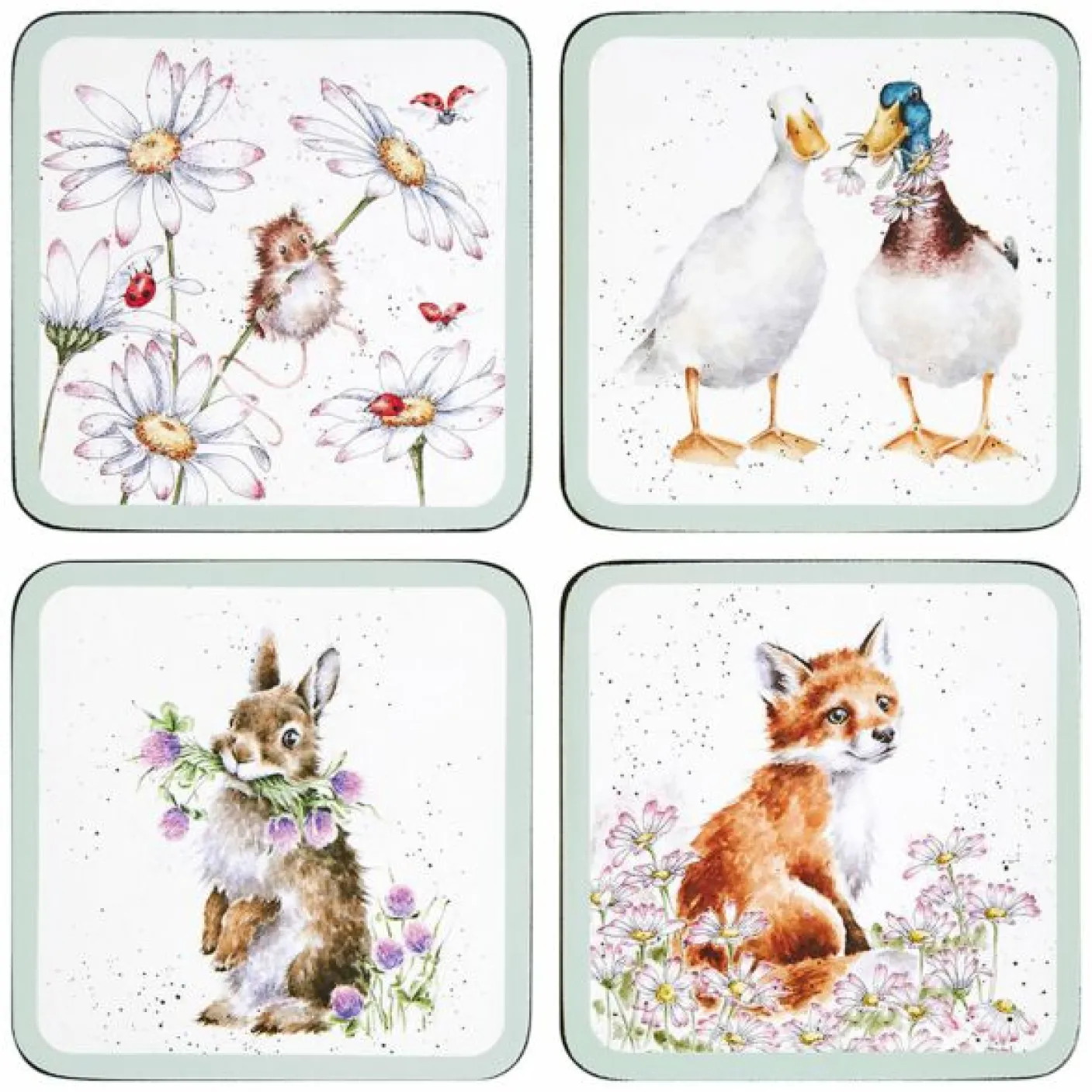 Wrendale Designs Wildflowers Set of 4 Coasters