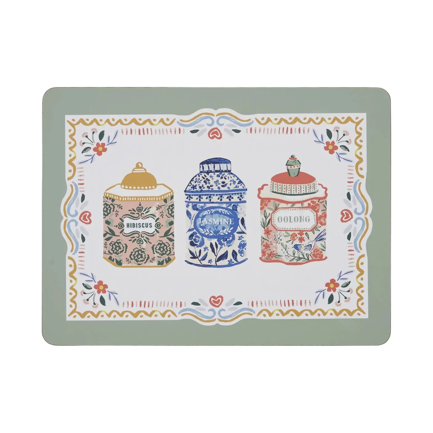 Tea Tins Set of 4 Placemats
