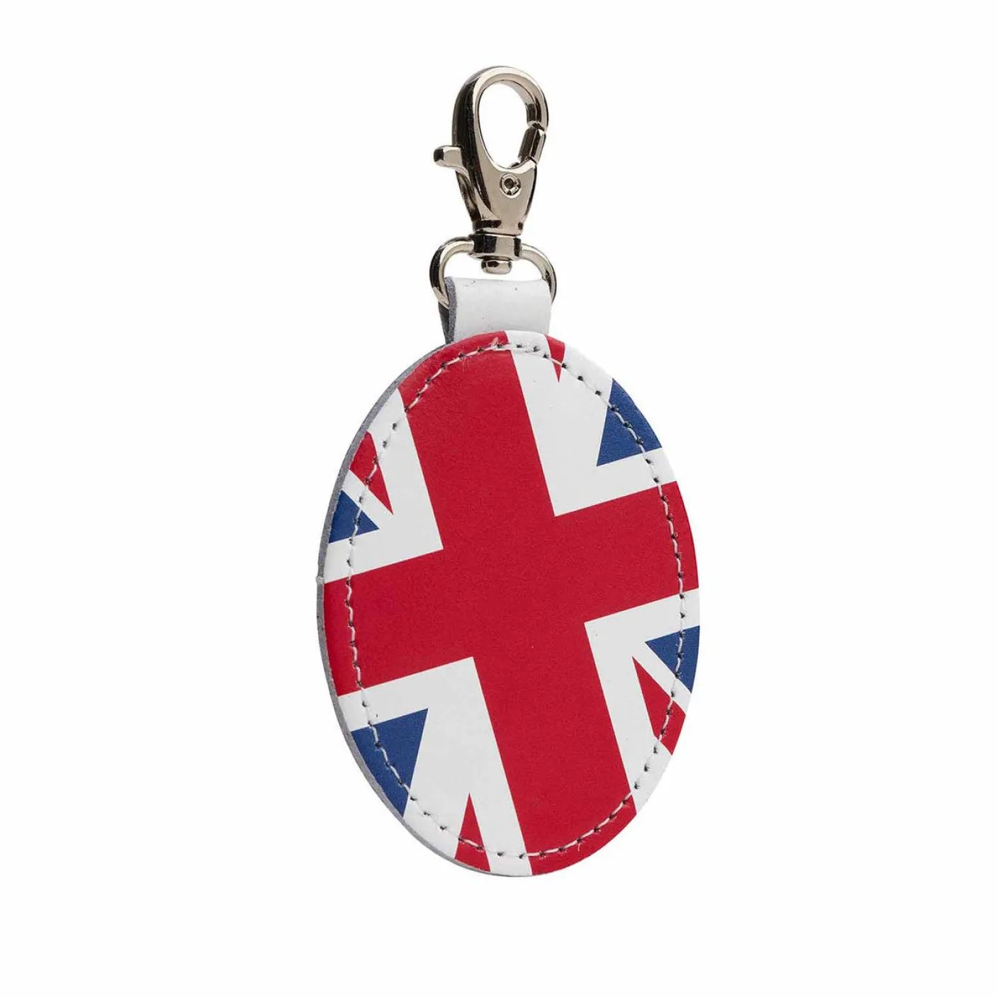 Zatchels Union Jack Oval Leather Bag Charm