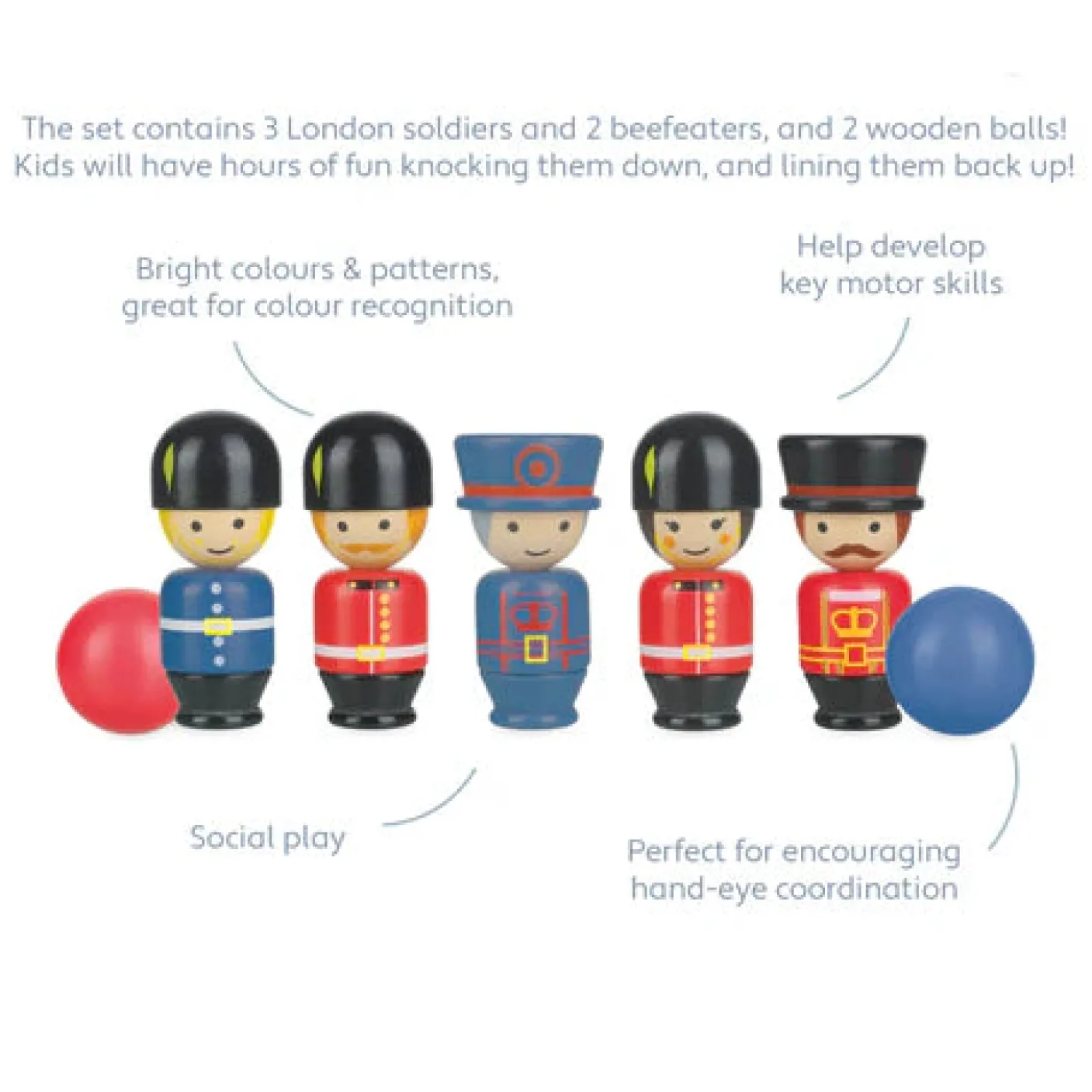 London Wooden Skittles Toy