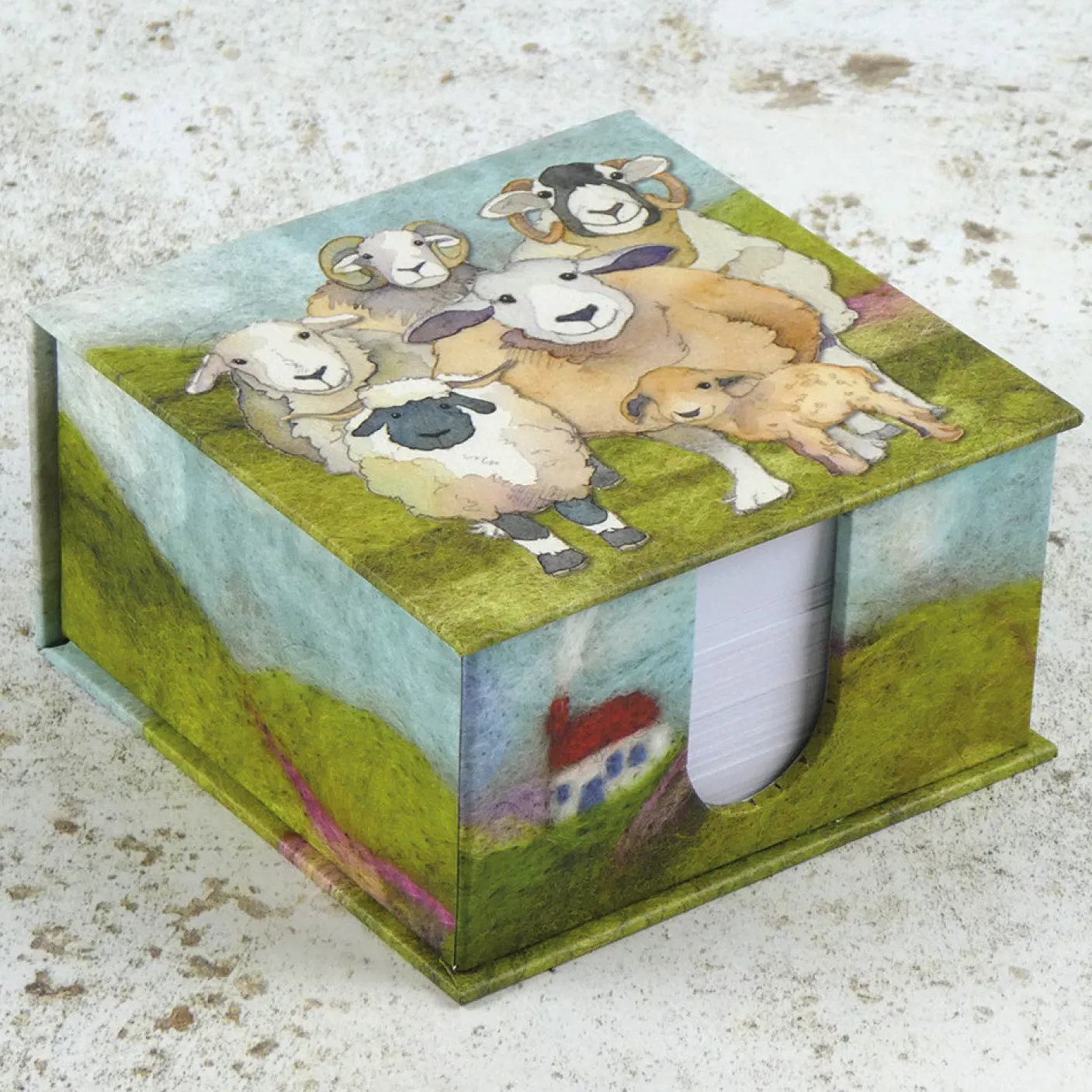 Felted Sheep Memo Box