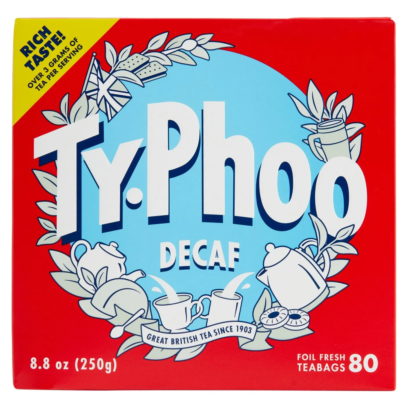 Typhoo Decaffeinated Tea Teabags, 80 ct.