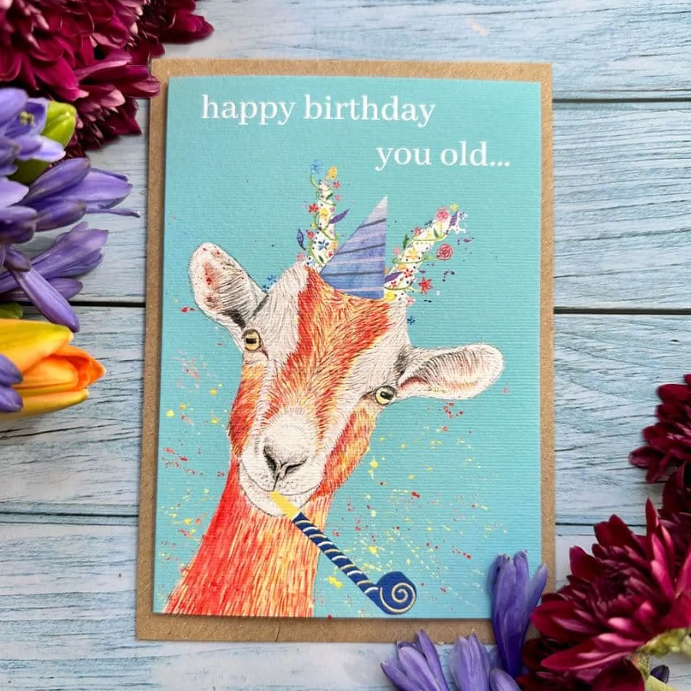 Happy Birthday You Old Goat Eco-card
