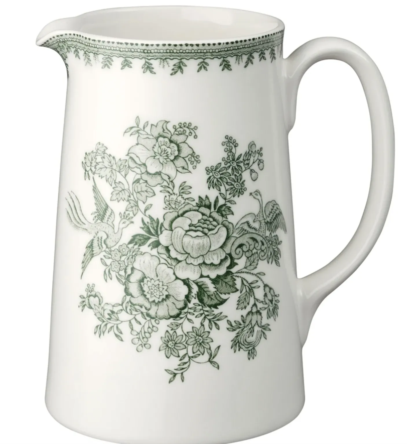 Dark Green Asiatic Pheasants Large Tankard Jug