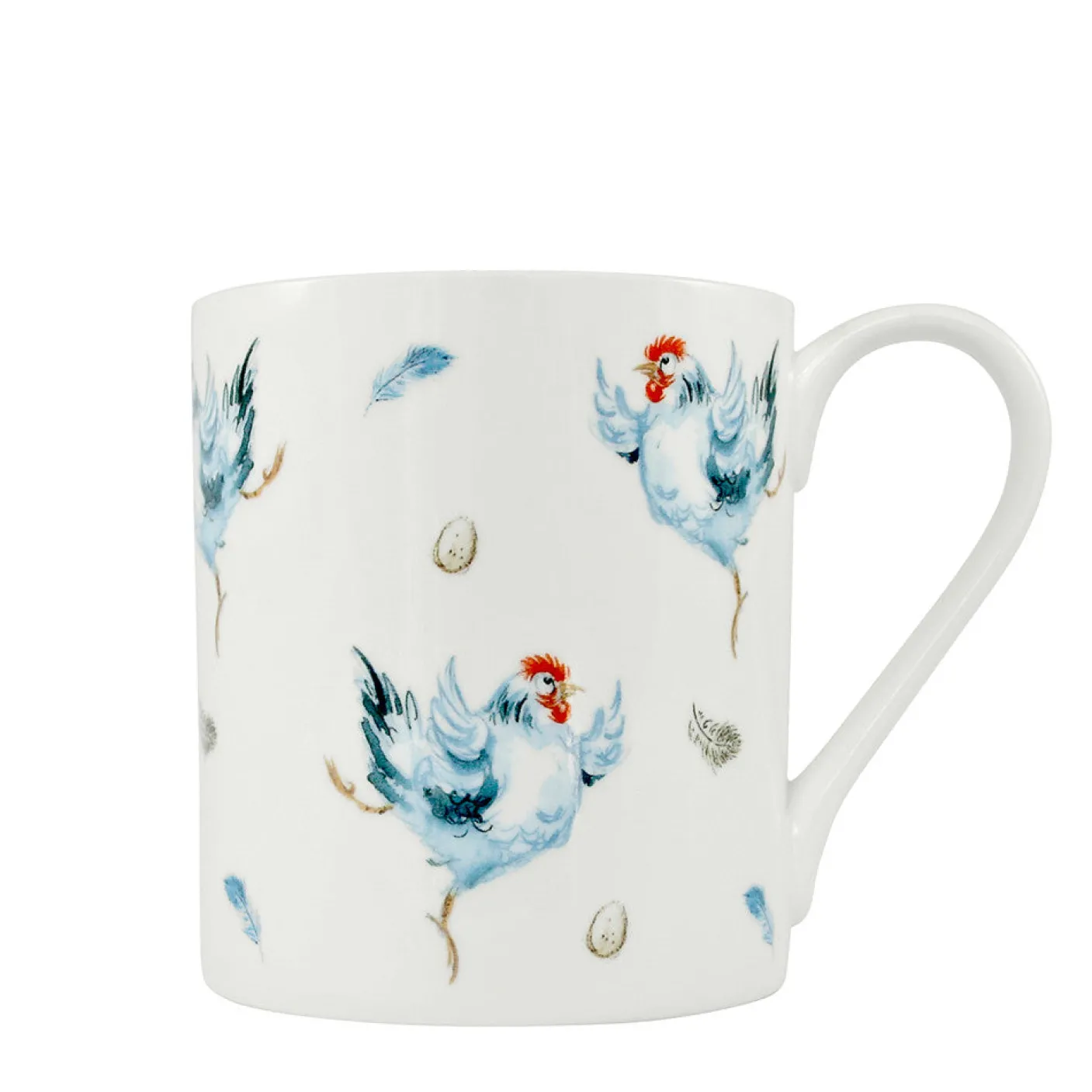Dancing Hen Wrap Bone China Mug