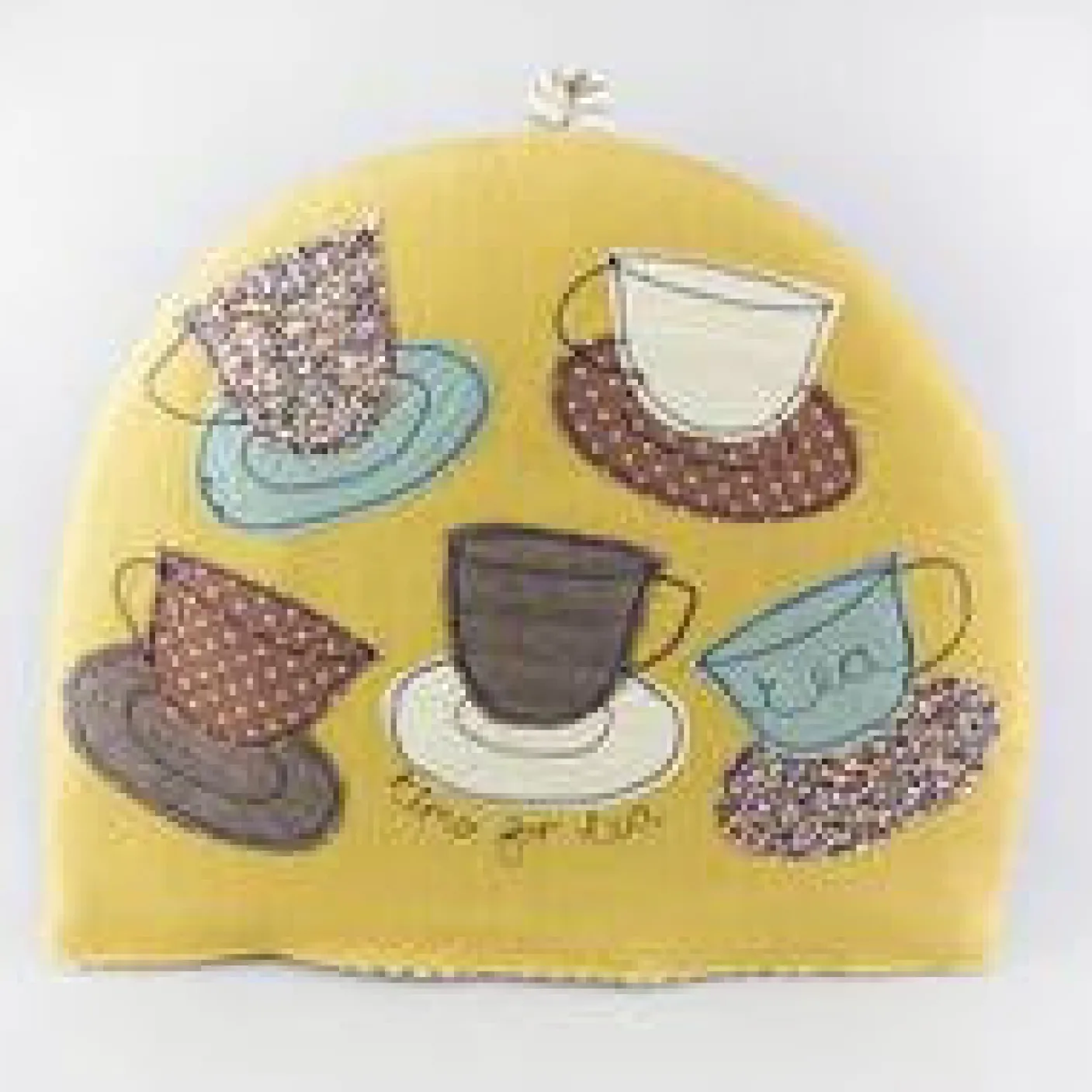 Mustard Teacups Tea Cosy