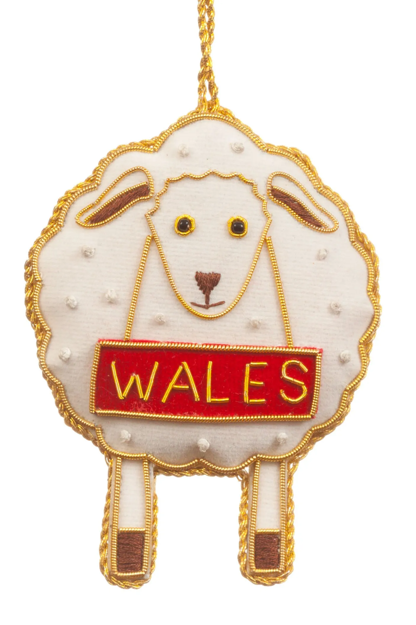 White Welsh Sheep Decoration