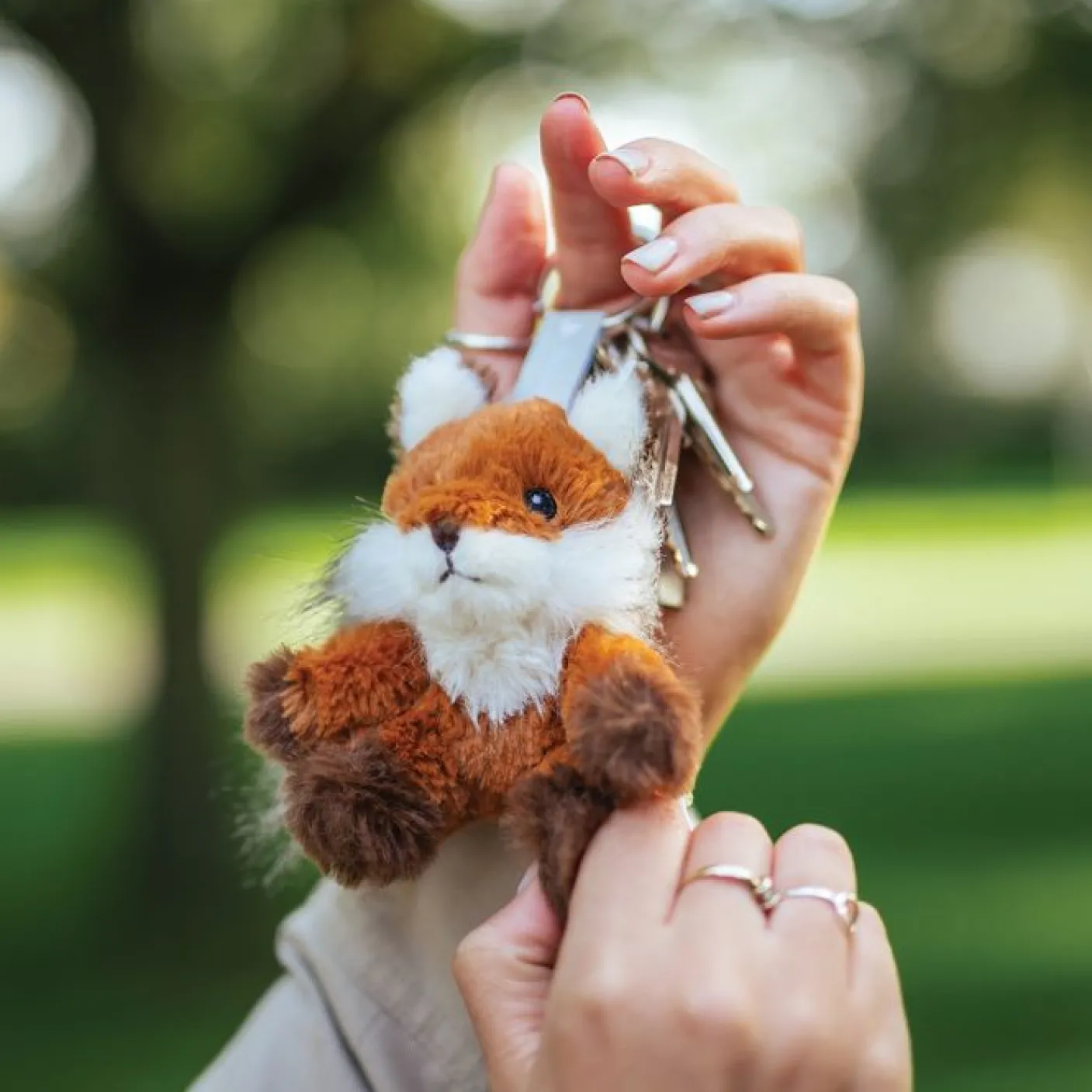 'Autumn' Fox Plush Character Keyring