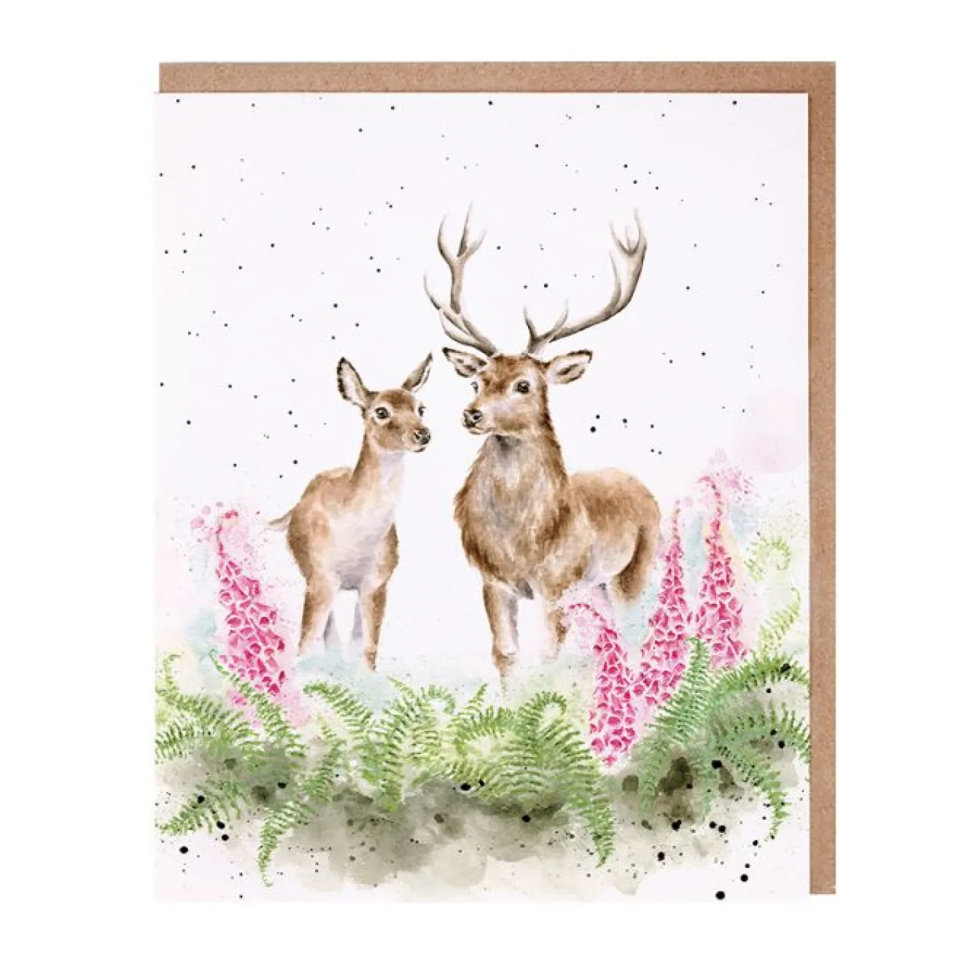 'Lord and Lady' Deer Blank Greetings Card