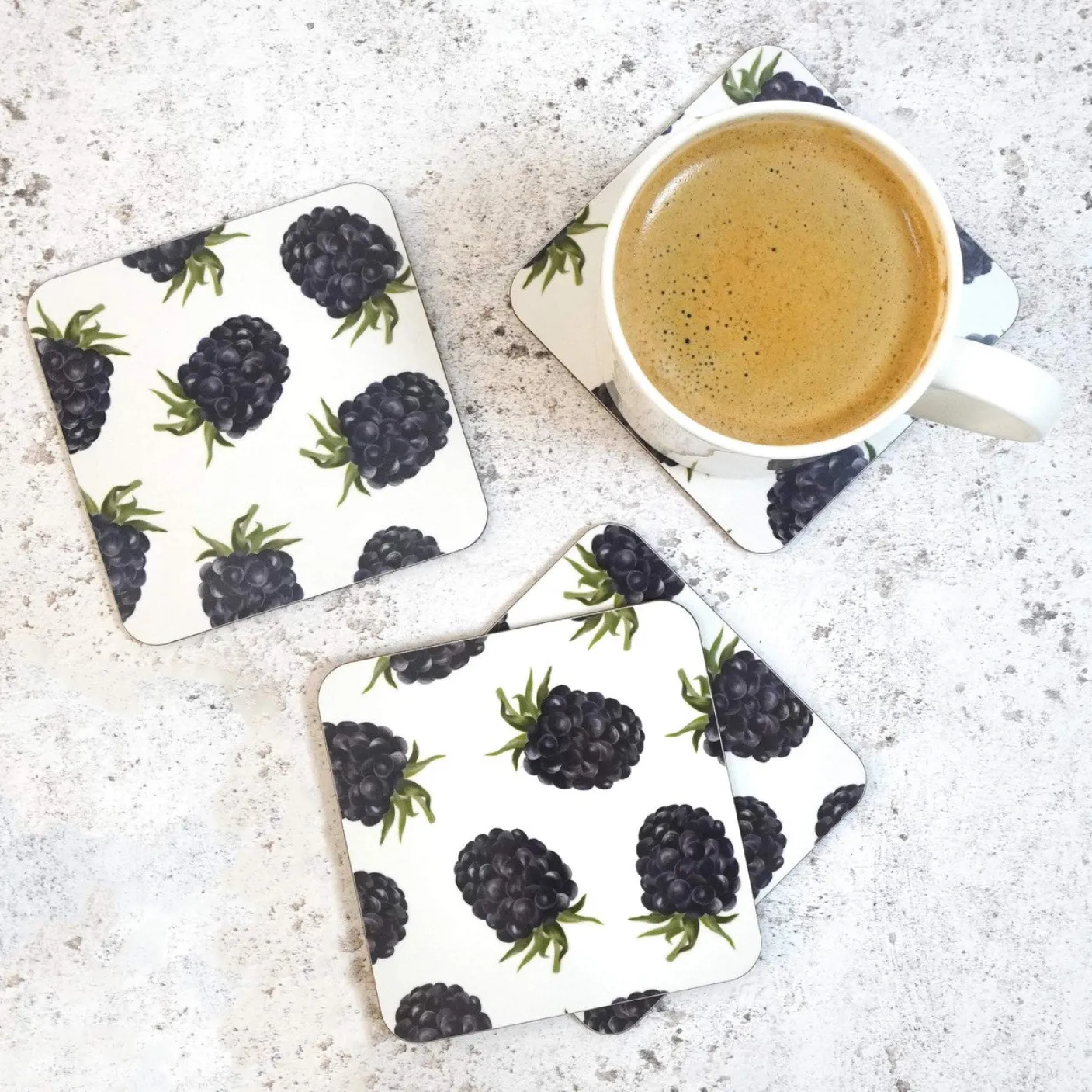 Blackberry Coaster Set by Corinne Alexander