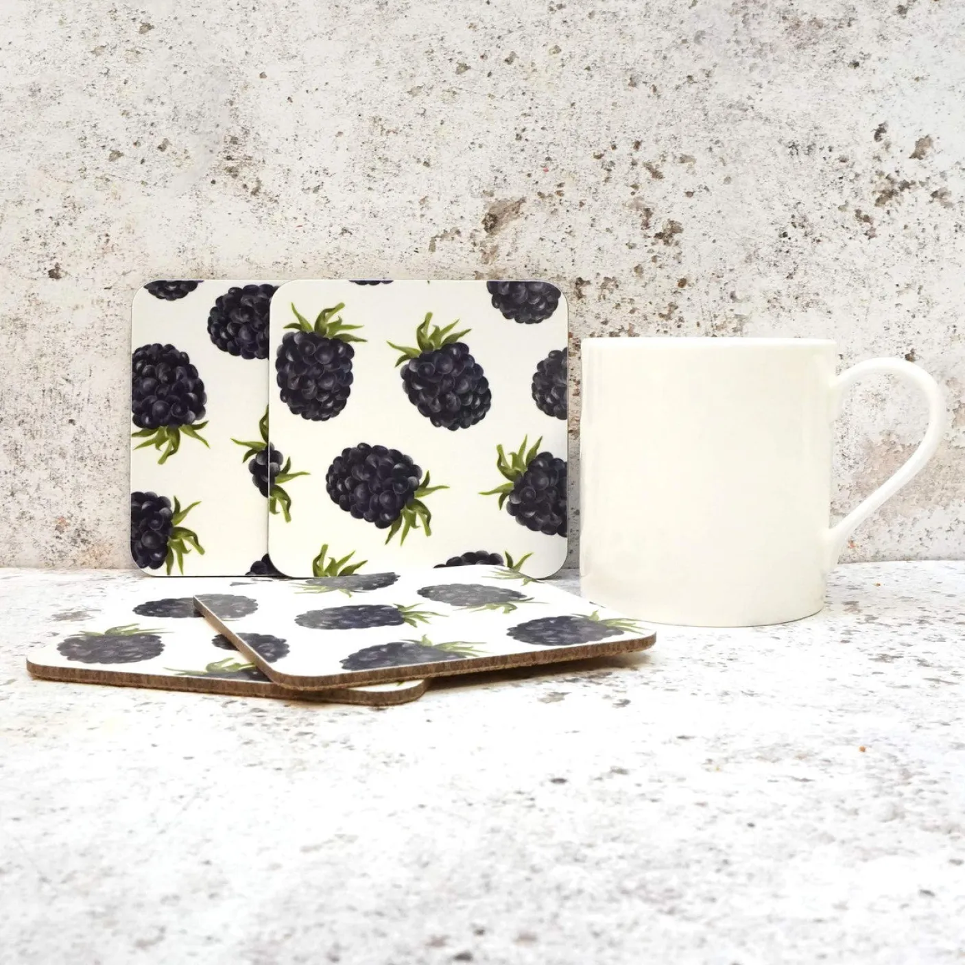 Blackberry Coaster Set by Corinne Alexander