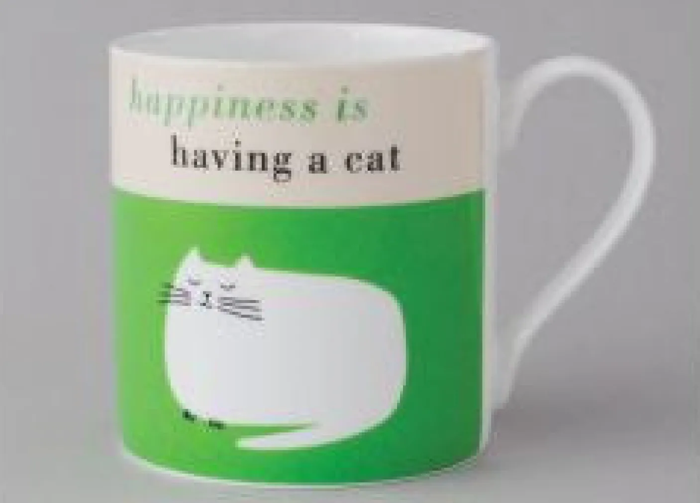Happiness Catnap Green Mug