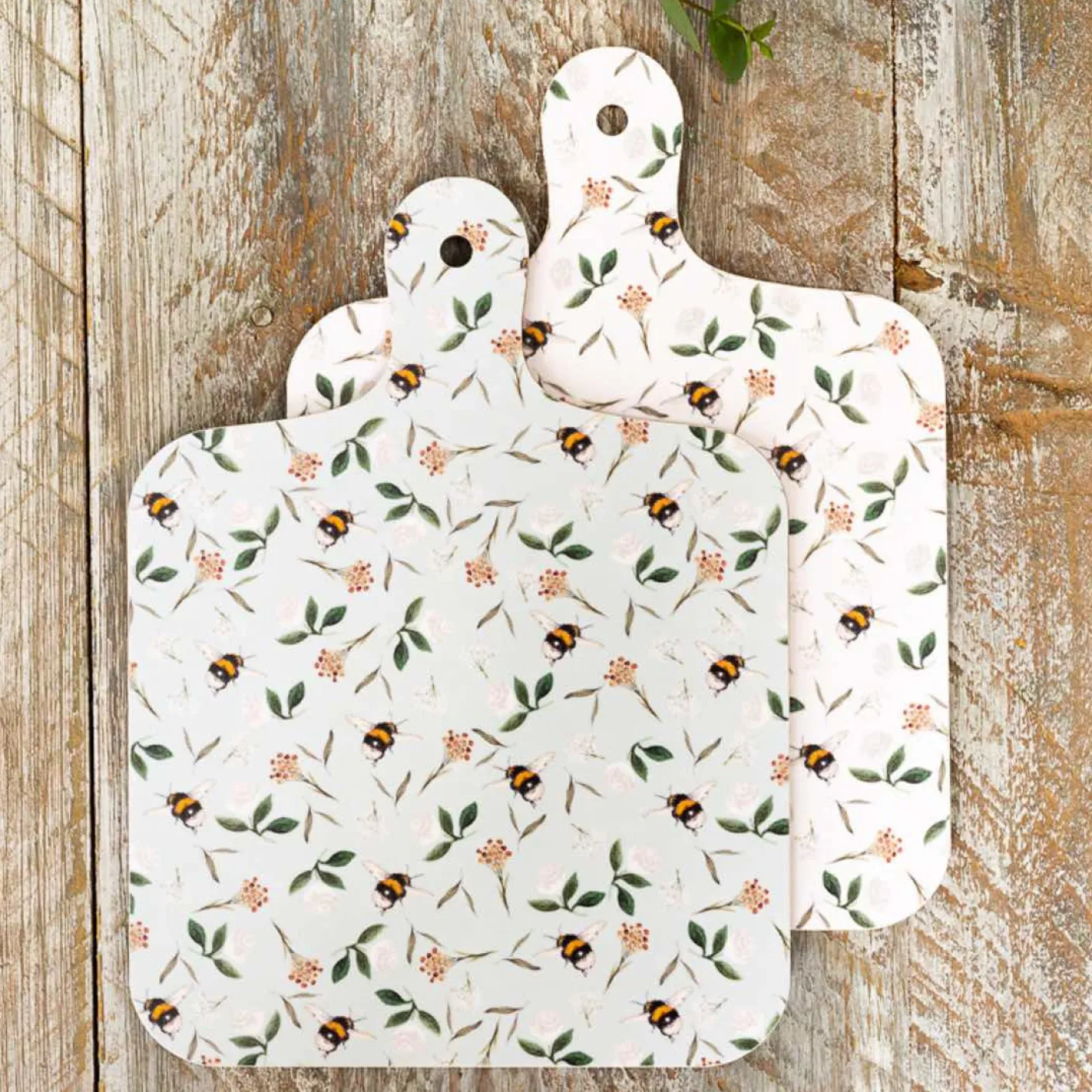 Bees on Duck Egg Mini Chopping Board