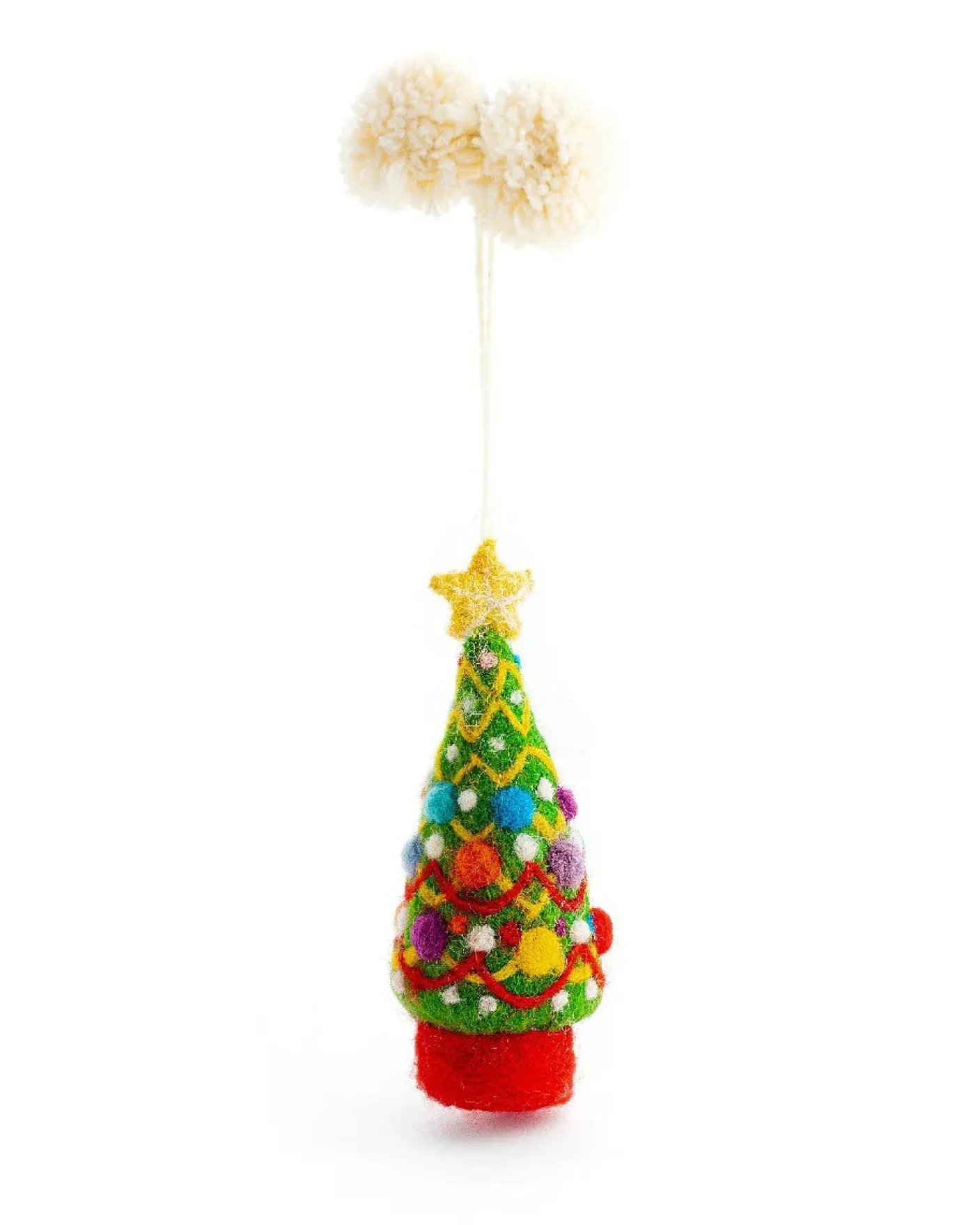 Festooned Christmas Tree Felt Decoration