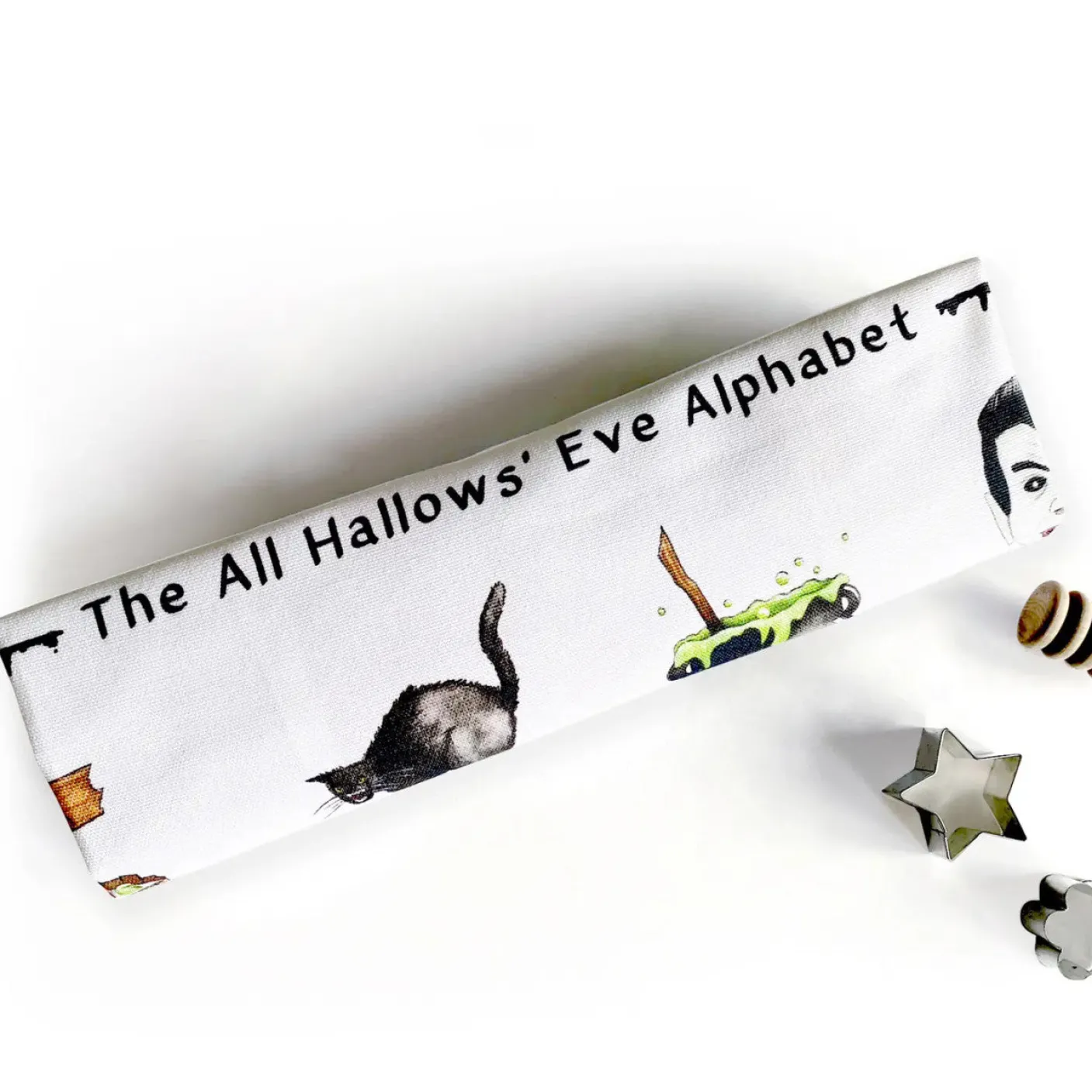 Halloween Alphabet Tea Towel