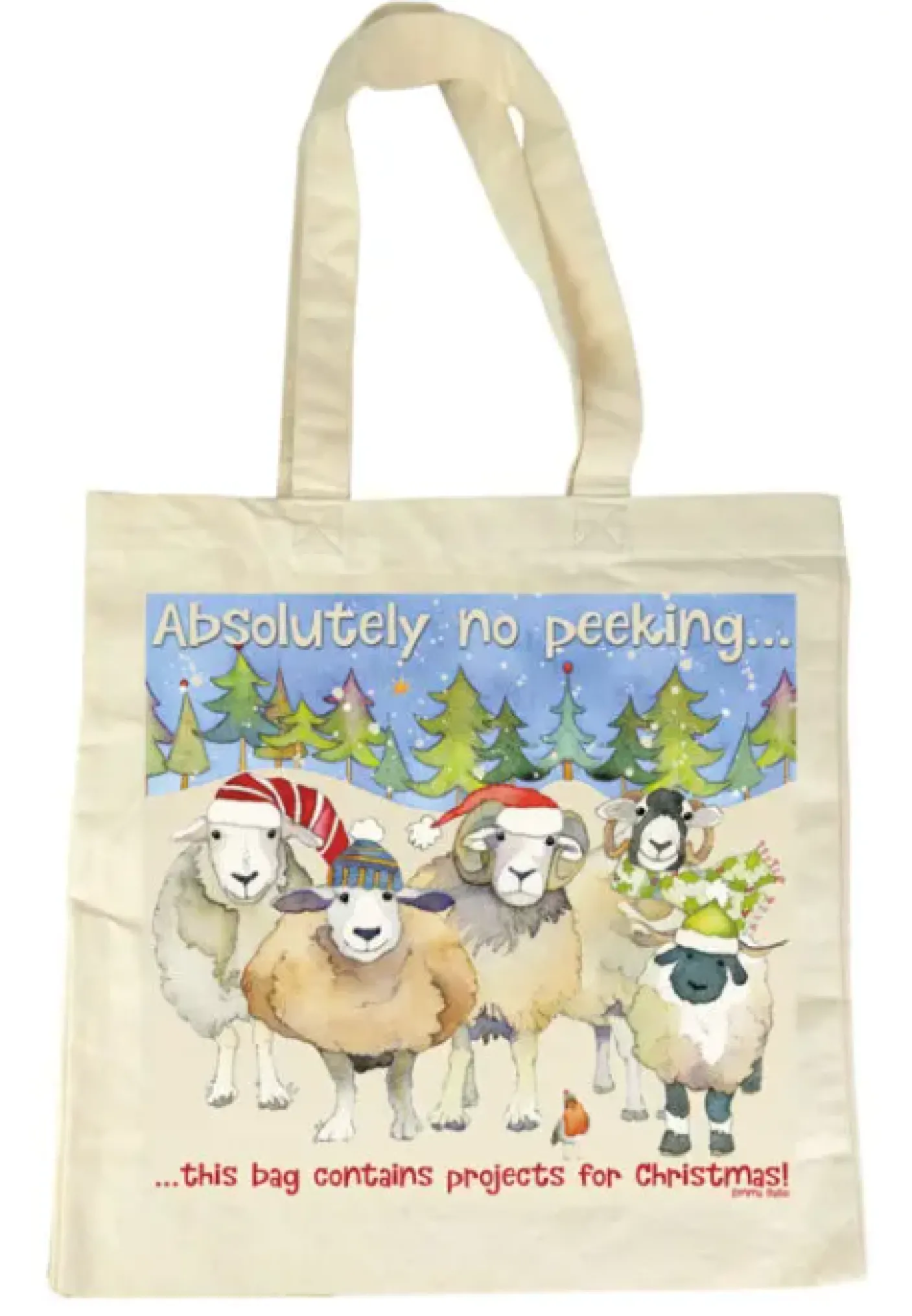 Christmas Projects - Happy Sheep Canvas Bag