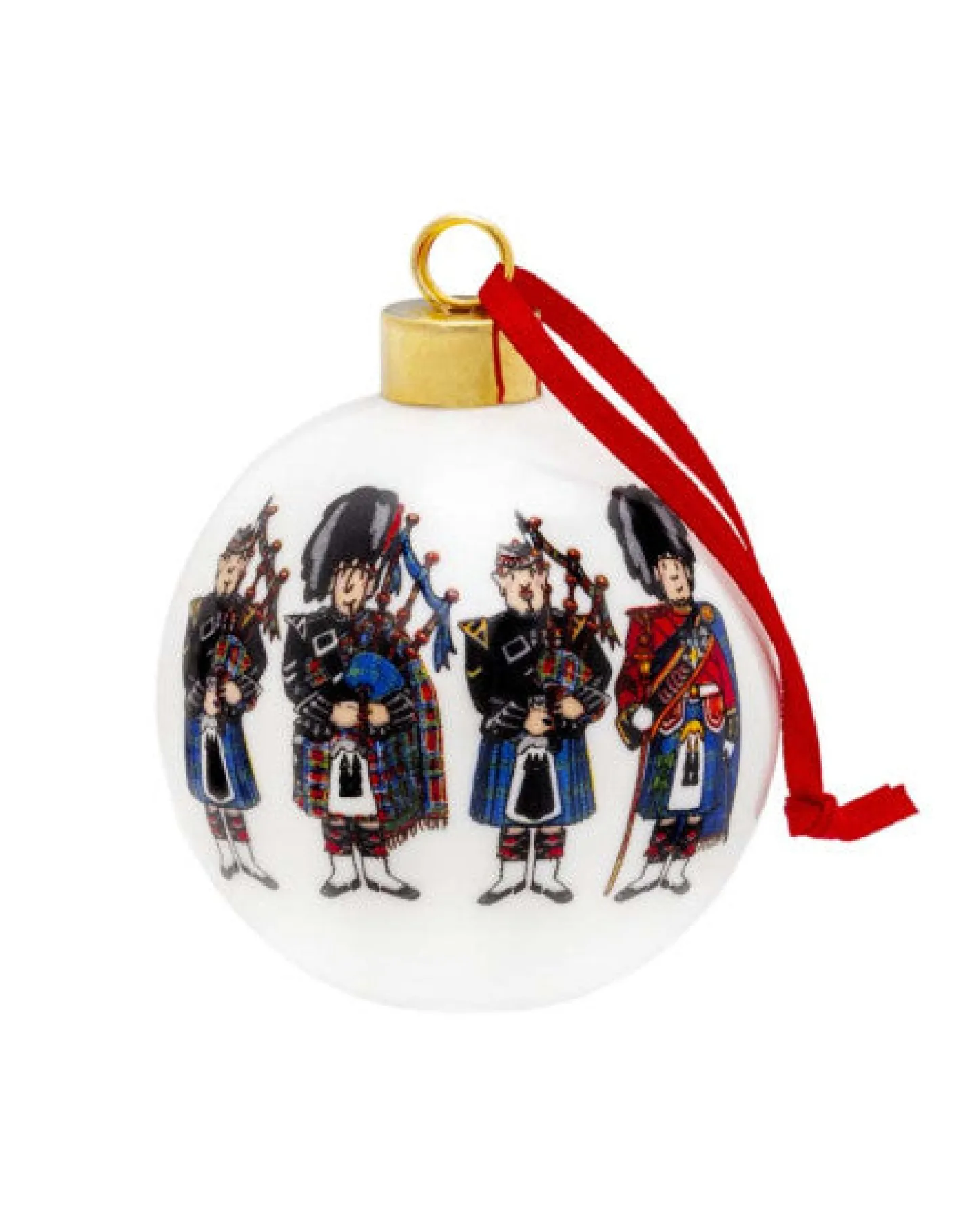 Scottish Pipers Bauble Boxed